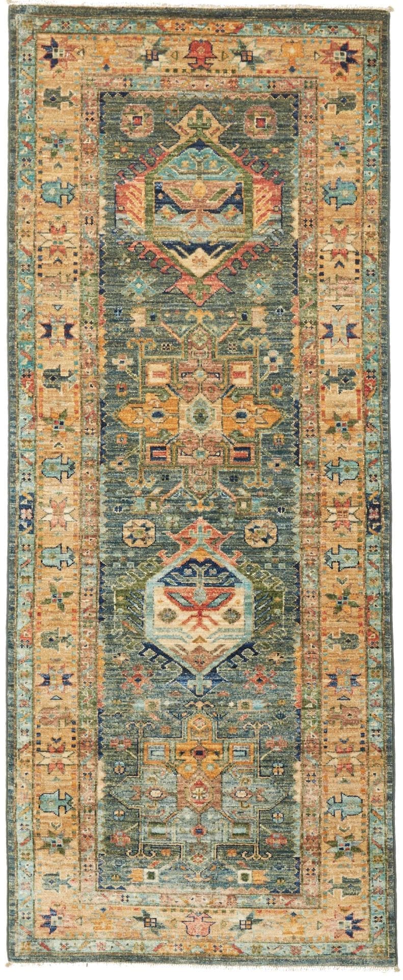 (Verkauft) Orientteppich Samarkand 79 x 198cm, handgeknüpft, Schurwolle