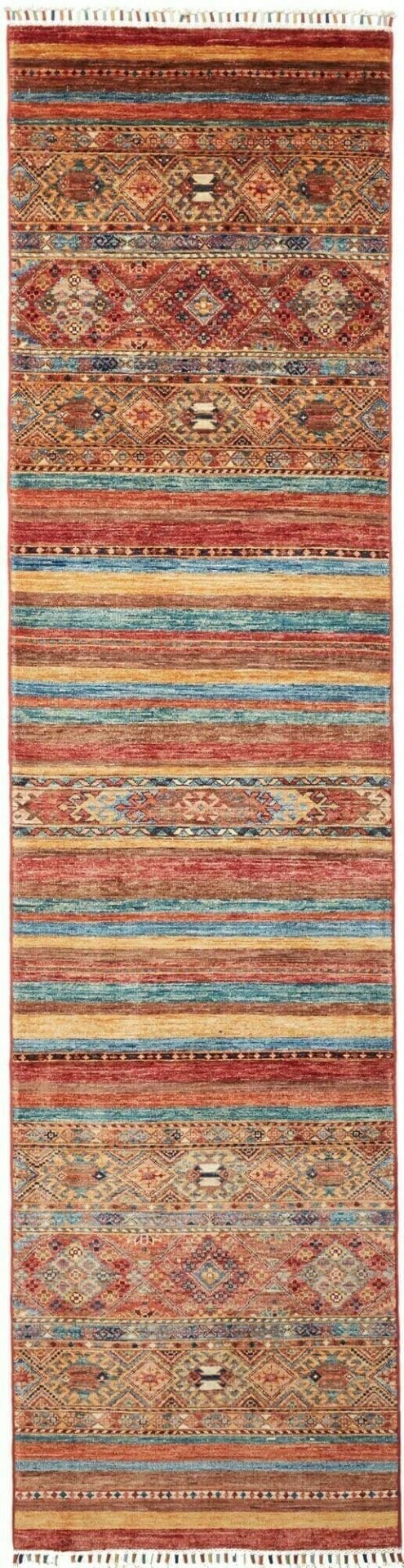 Orientteppich Samarkand 79 x 303 cm aus Schurwolle, handgeknüpft