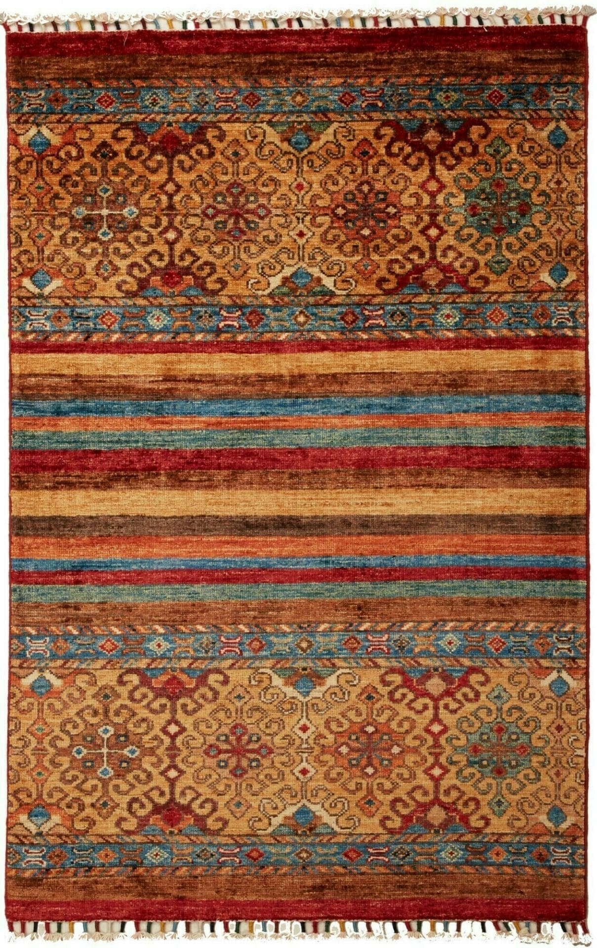 Orientteppich Samarkand 82 x 130cm, handgeknüpft, Wolle, bunt