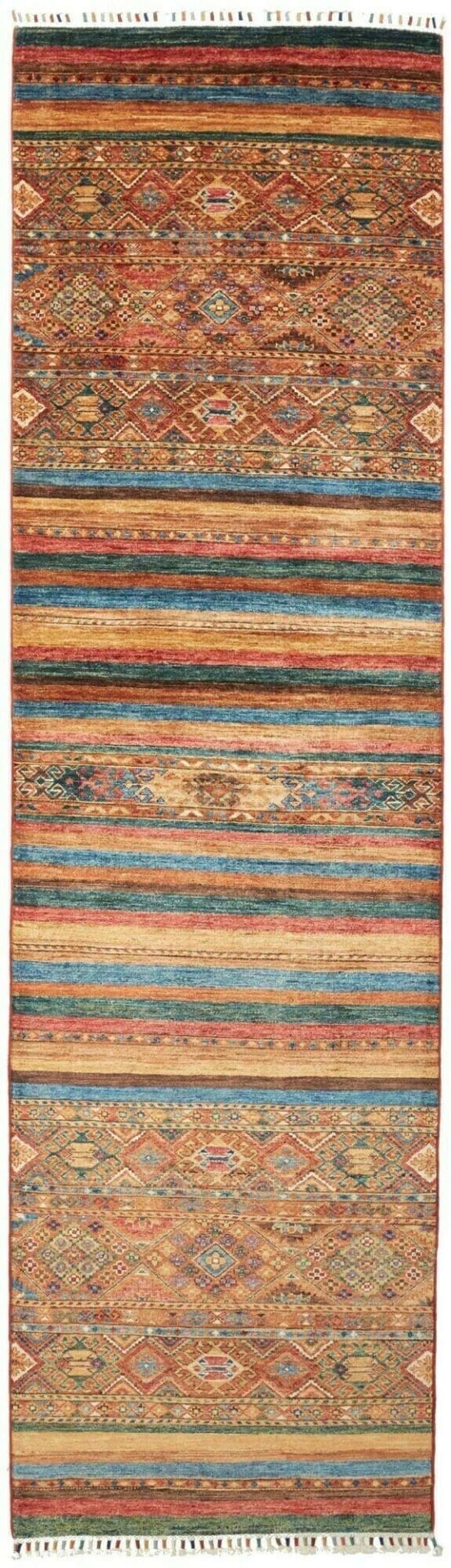 Orientteppich Samarkand 82 x 293 cm aus Schurwolle, handgeknüpft