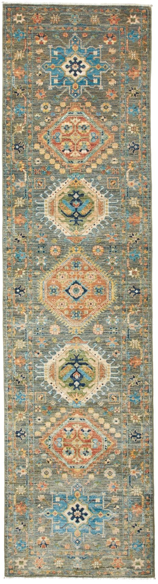 Orientteppich Samarkand 82 x 302cm, Handgeknüpft, Schurwolle