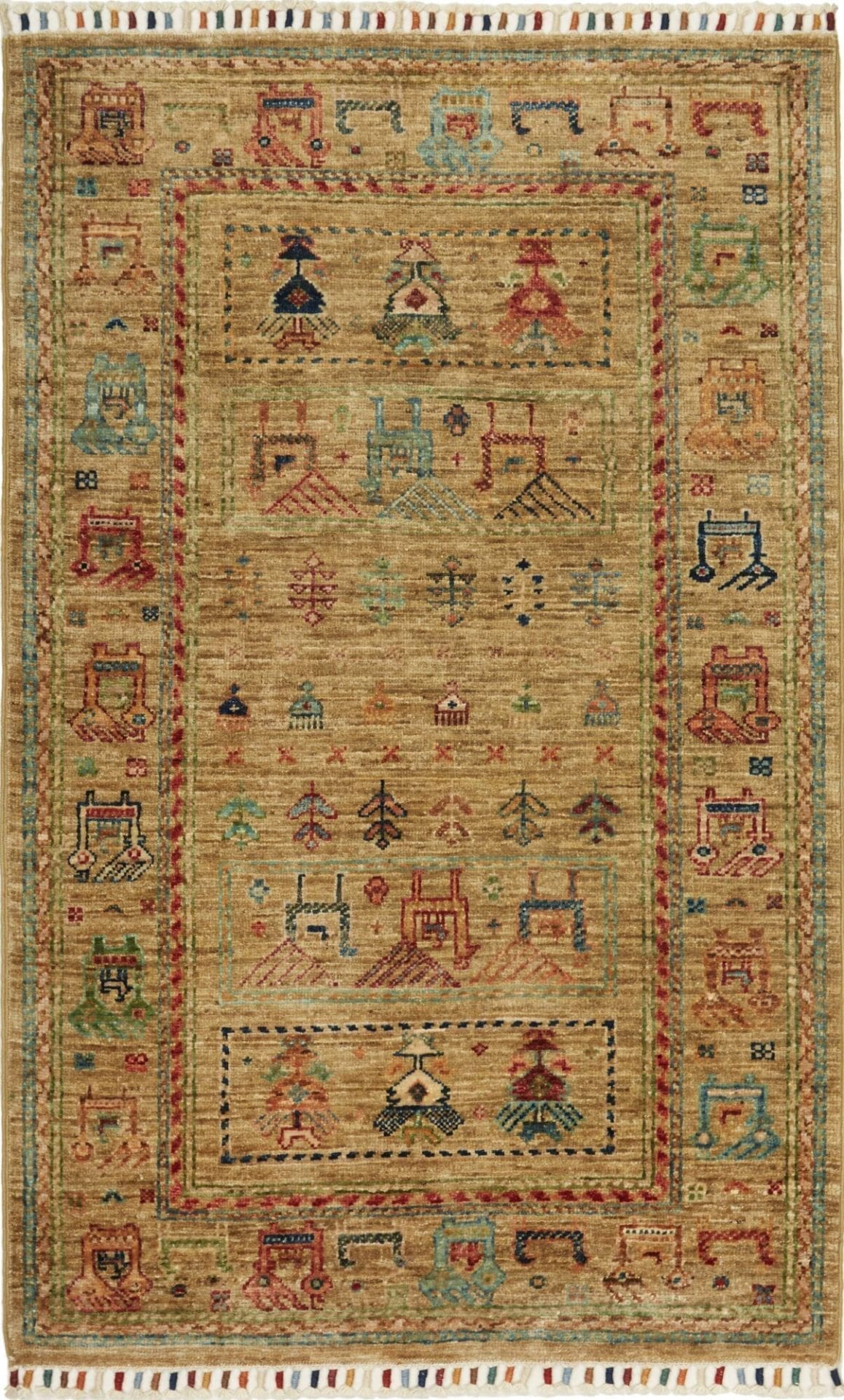 Orientteppich Samarkand 83 x 126cm, handgeknüpft, Schurwolle