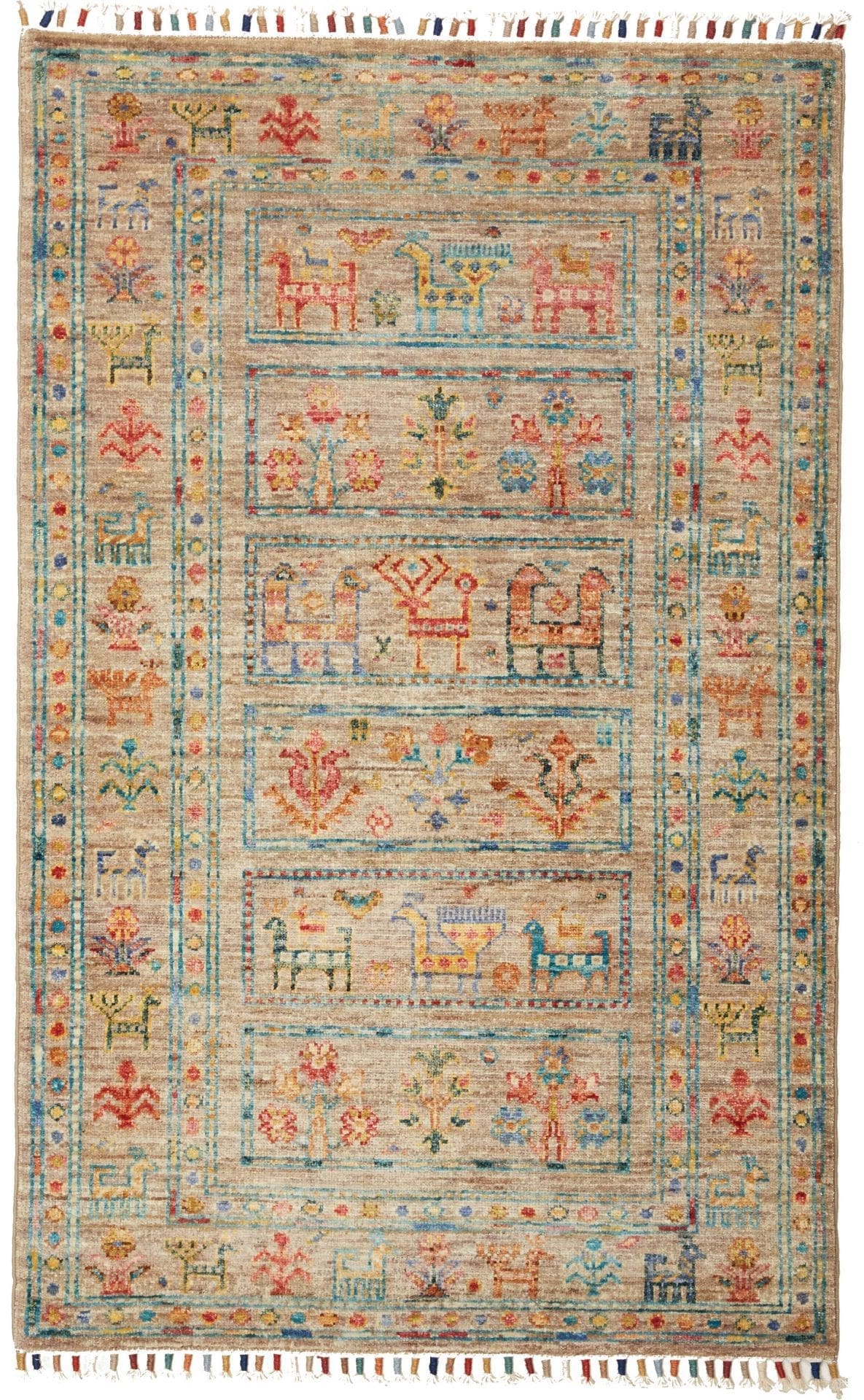 Orientteppich Samarkand 84 x 129 cm, handgeknüpft, Schurwolle