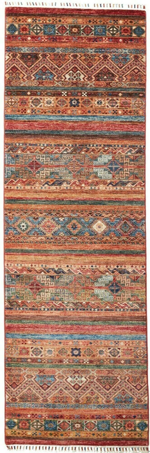 Orientteppich Samarkand 84 x 251cm, handgeknüpft, Wolle, bunt