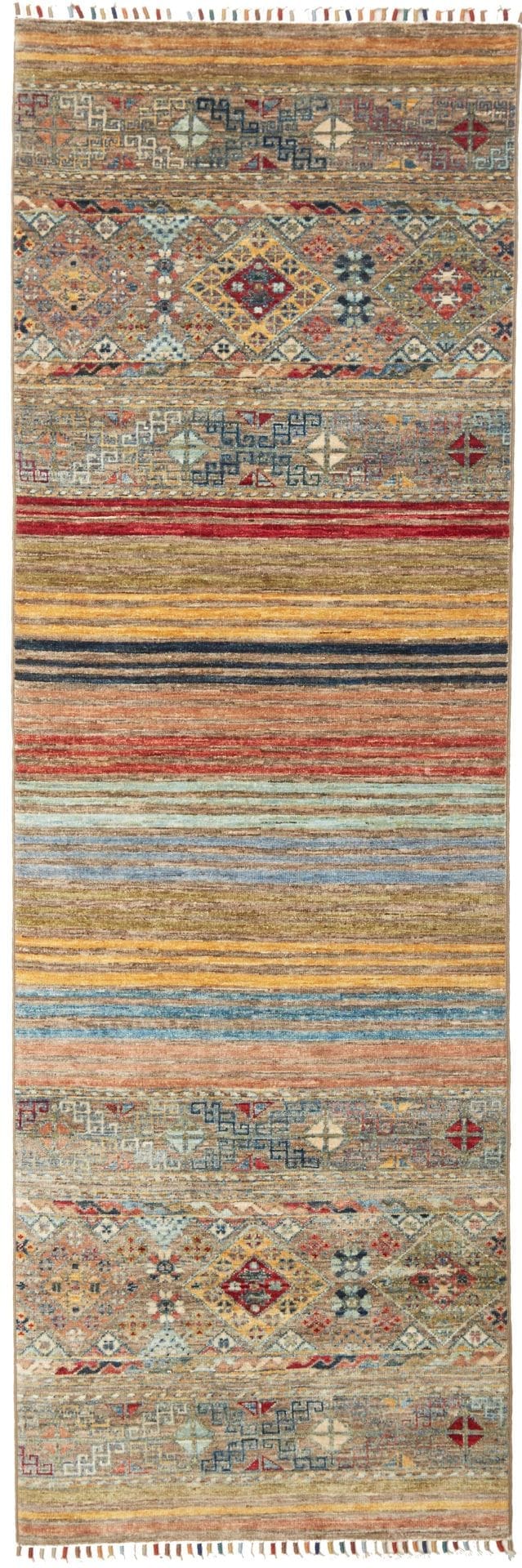 Orientteppich Samarkand 85 x 244 cm - Handgeknüpft, Wolle, bunt