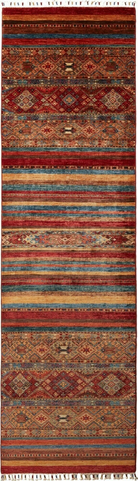 Orientteppich Samarkand 86 x 293 cm aus Schurwolle, handgeknüpft