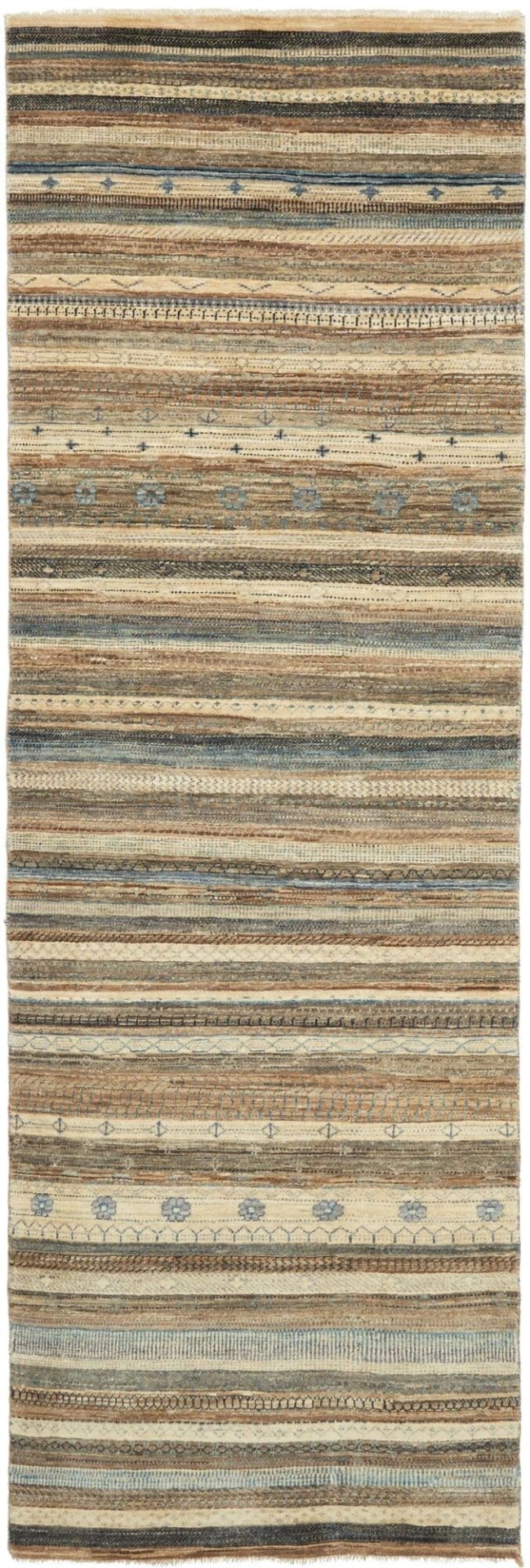 Orientteppich Samarkand 93 x 289 cm, handgeknüpft, Wolle, bunt