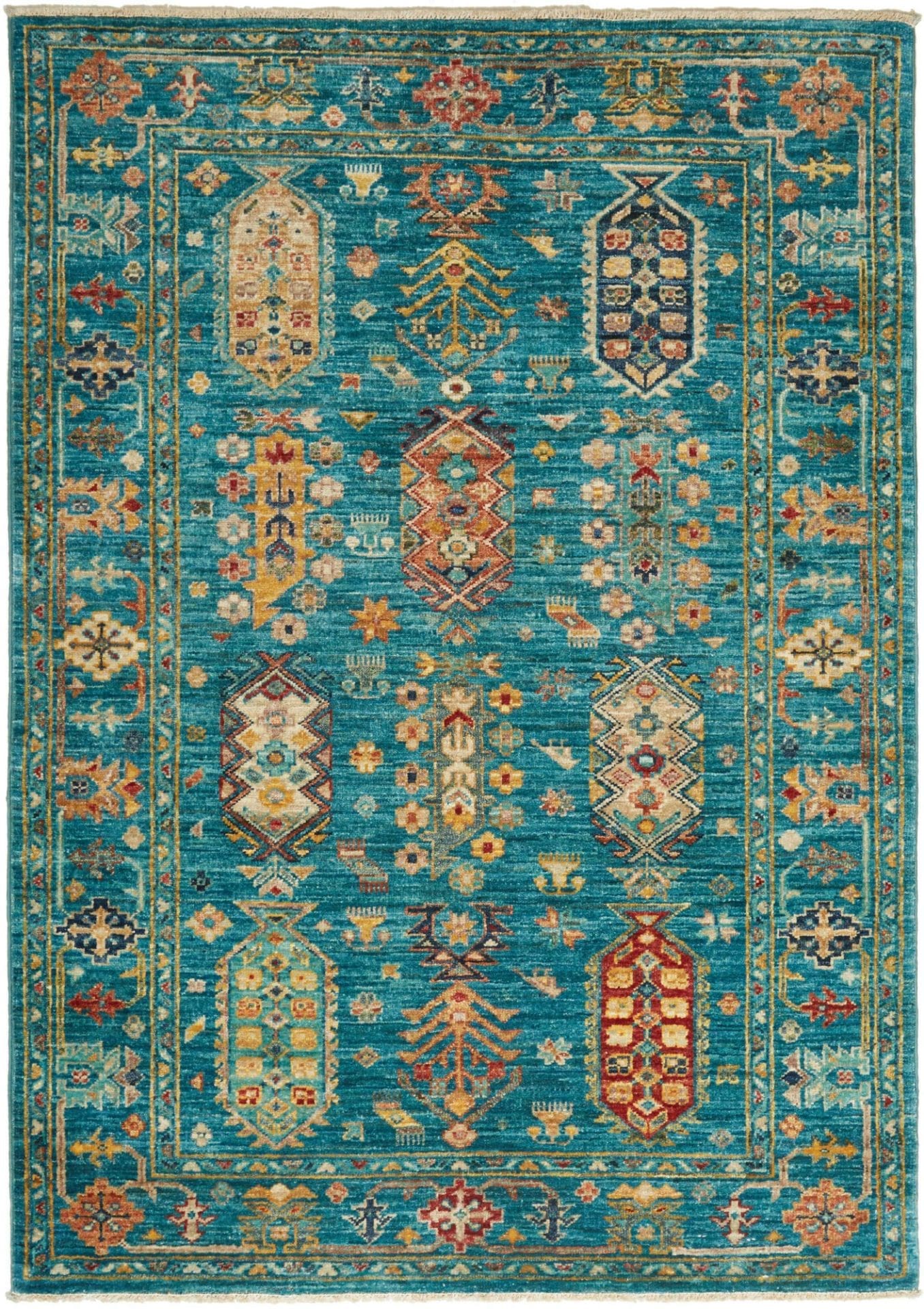 Orientteppich Samarkand 99 x 137cm, Schurwolle, handgeknüpft