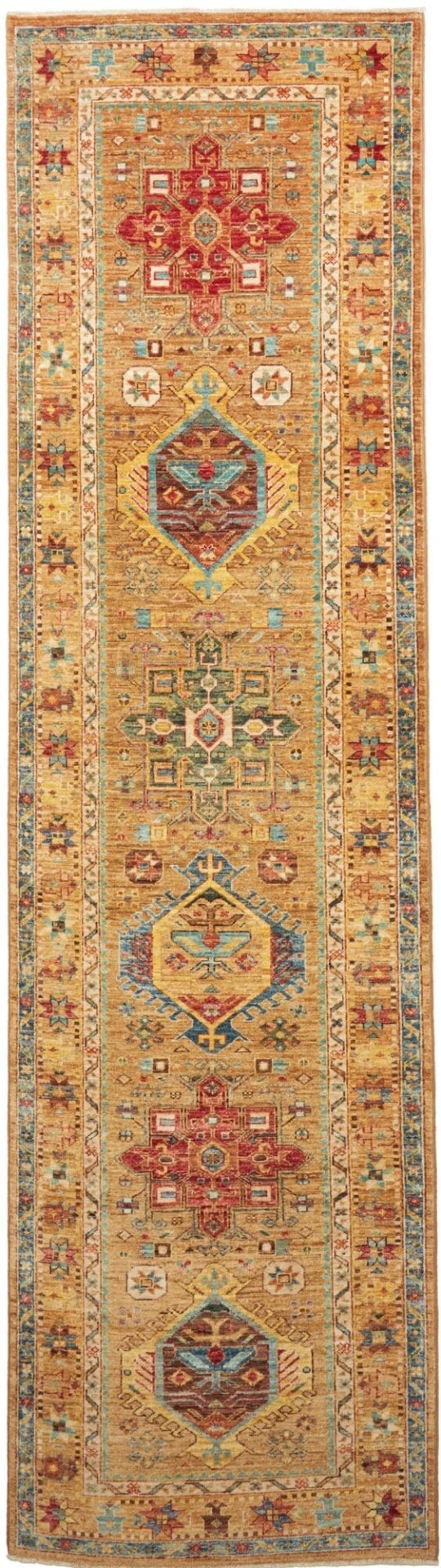 Orientteppich Samarkand Tribal 82 x 298cm, Schurwolle, handgeknüpft