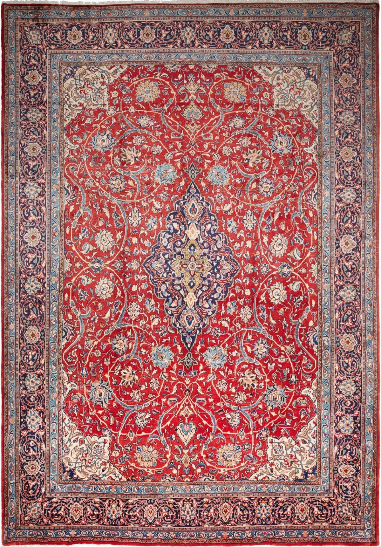 Orientteppich Sarough 263 x 375 cm, handgeknüpft, Schurwolle