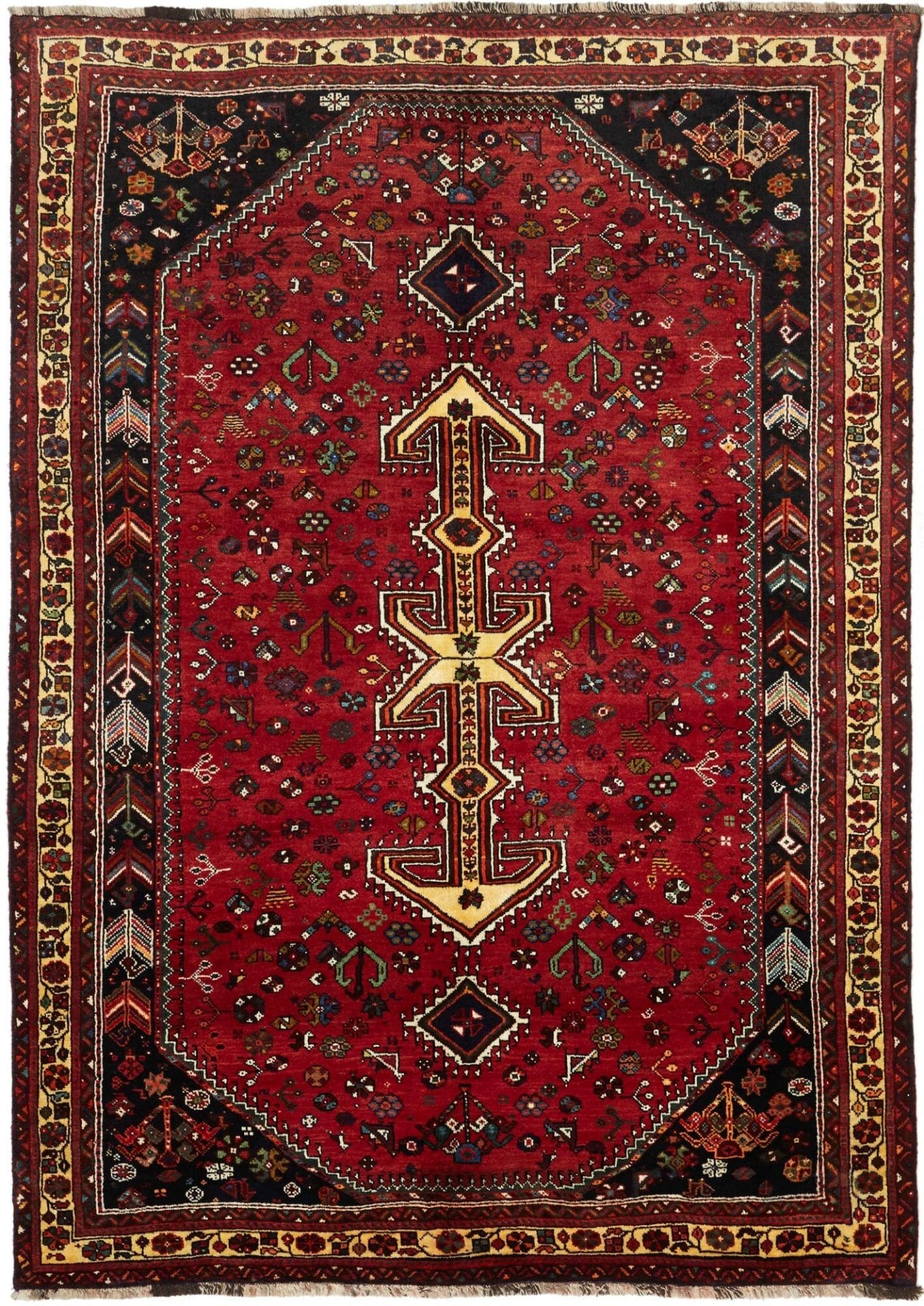 Orientteppich Shiraz 180 x 250cm – Handgeknüpft, Wolle auf Wolle