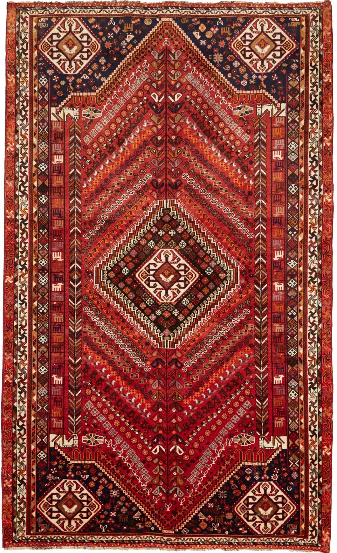 Orientteppich Shiraz 183 x 295cm - Handgeknüpft, Wolle, Geometrisch