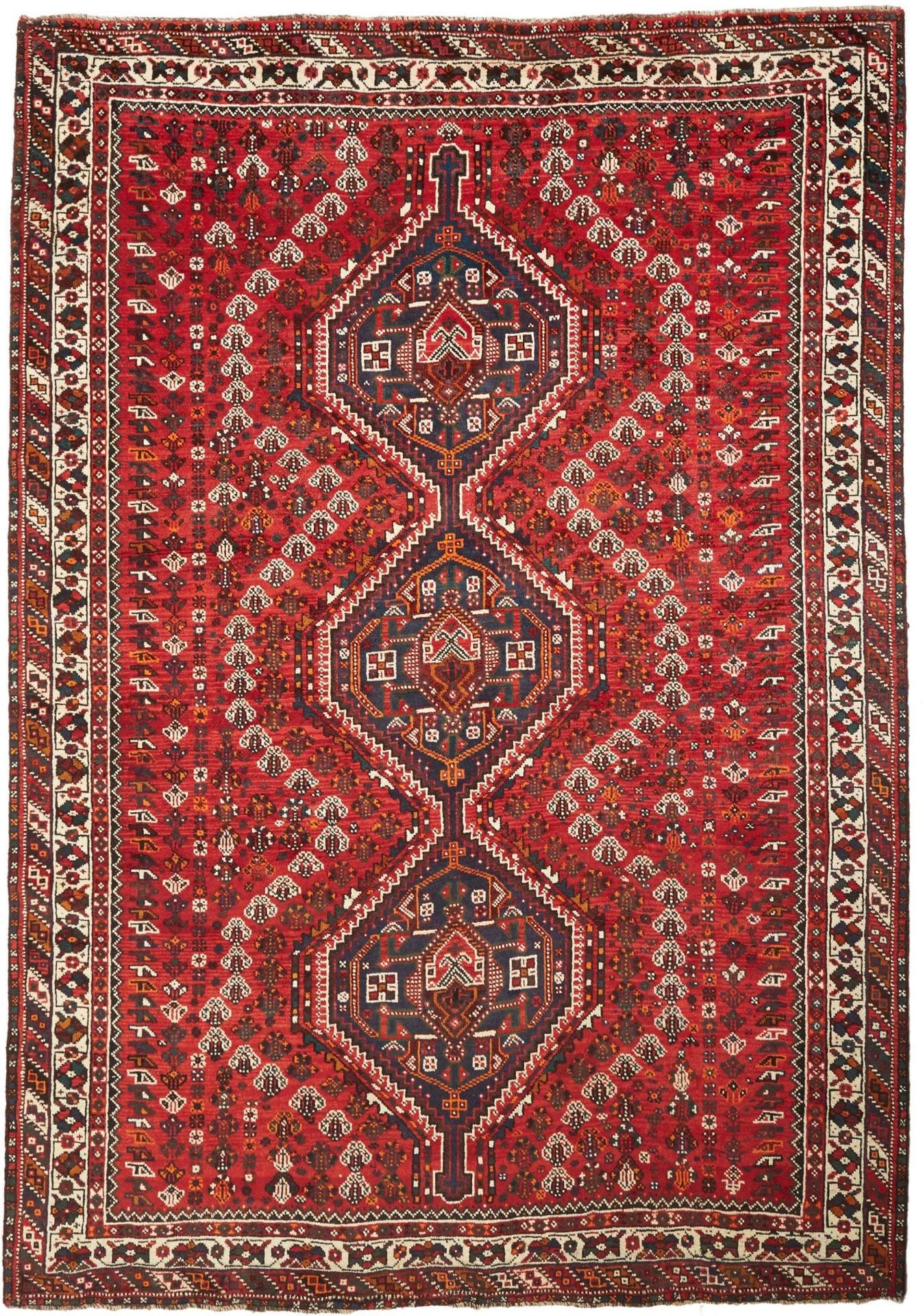 Orientteppich Shiraz 213 x 297cm | Wolle auf Wolle | handgeknüpft