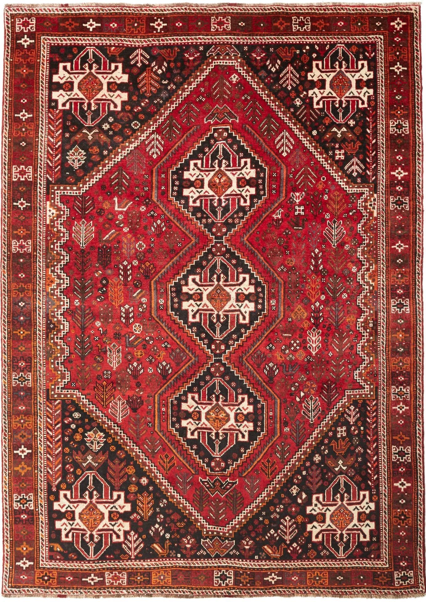 Orientteppich Shiraz 218 x 300cm aus Schurwolle, handgeknüpft