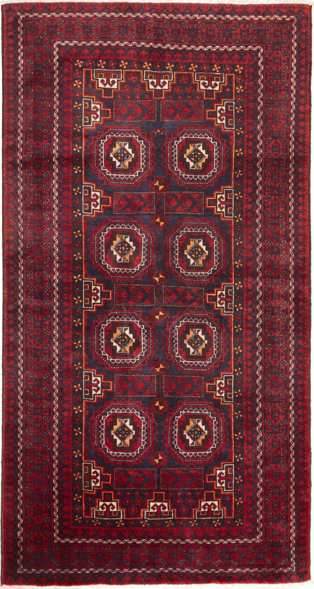 Persischer Teppich 110 x 202cm, Schurwolle, handgeknüpft