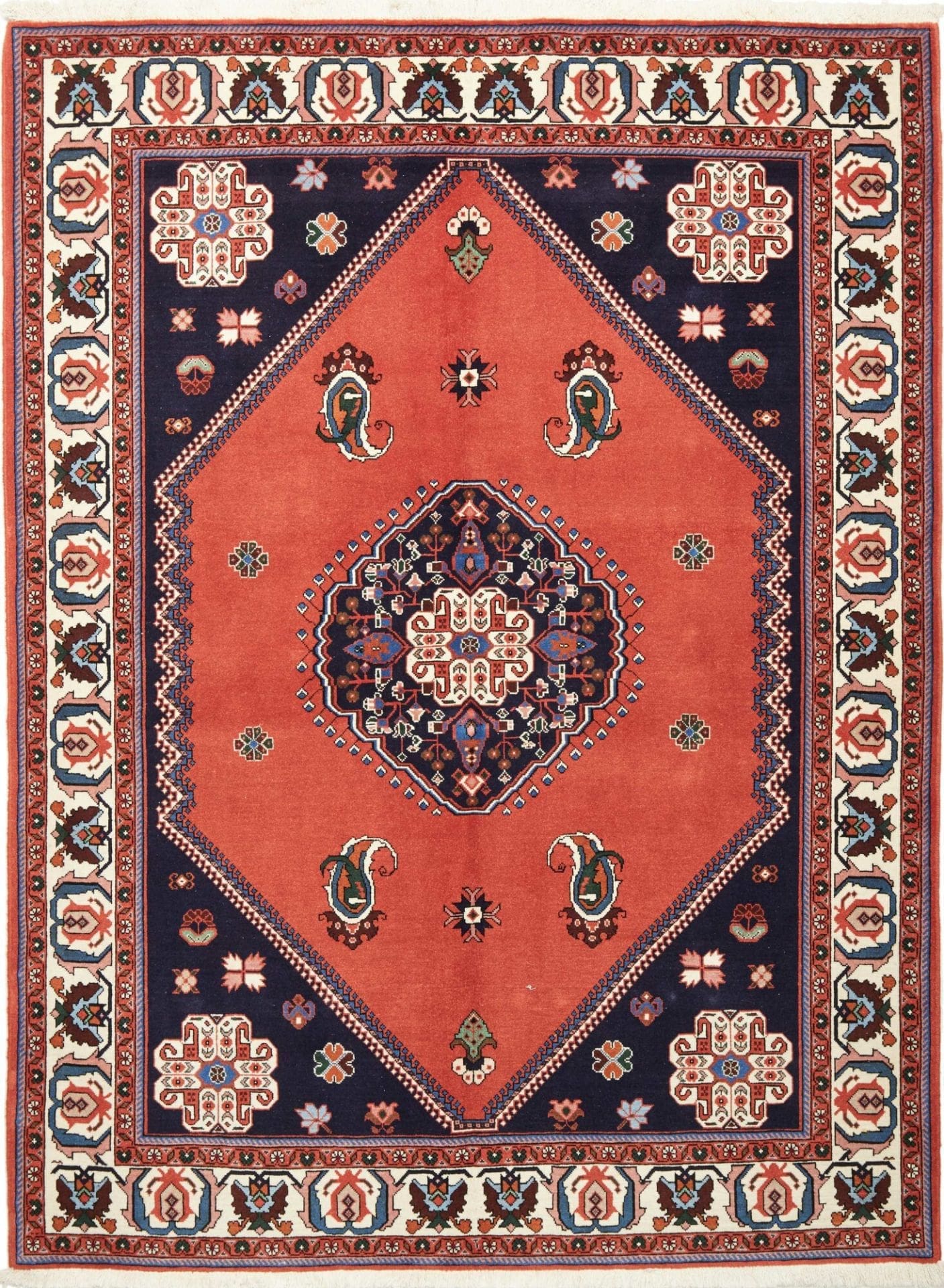 Rizbaft Orientteppich 152 x 201 cm - Schurwolle, handgeknüpft