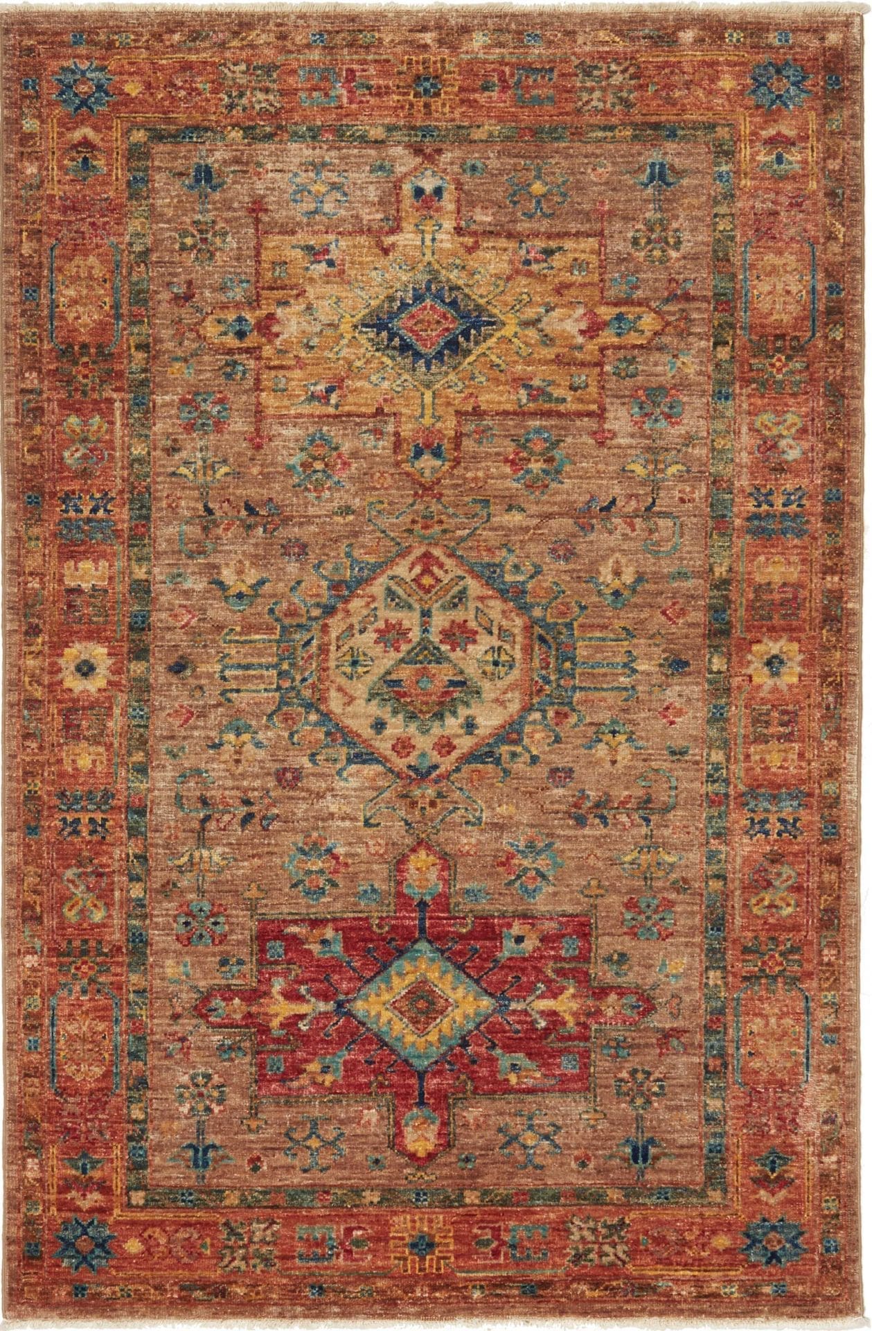 Samarkand Orientteppich 102 x 153cm, Schurwolle, handgeknüpft