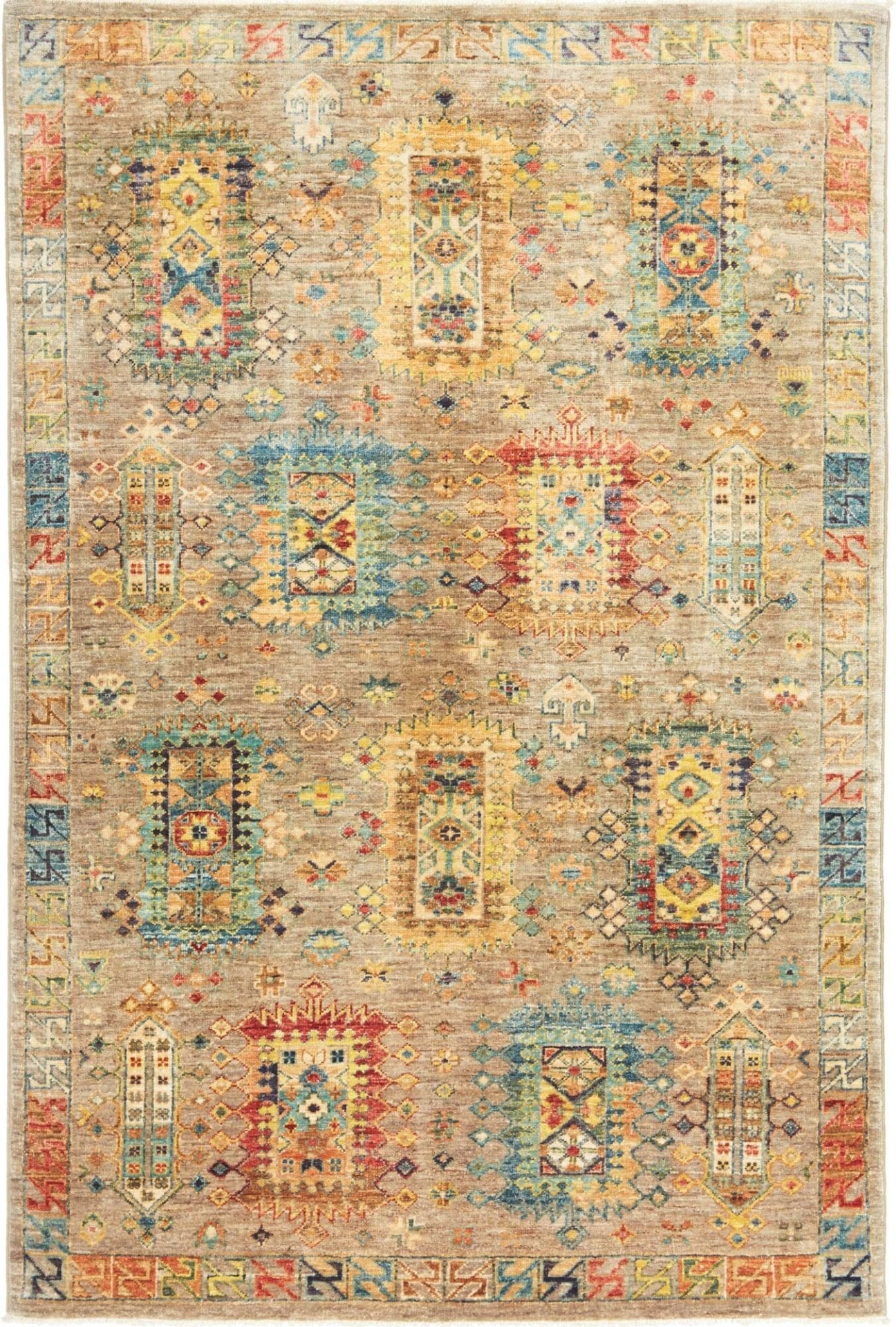 Samarkand Orientteppich 123 x 184cm, handgeknüpft, Wolle