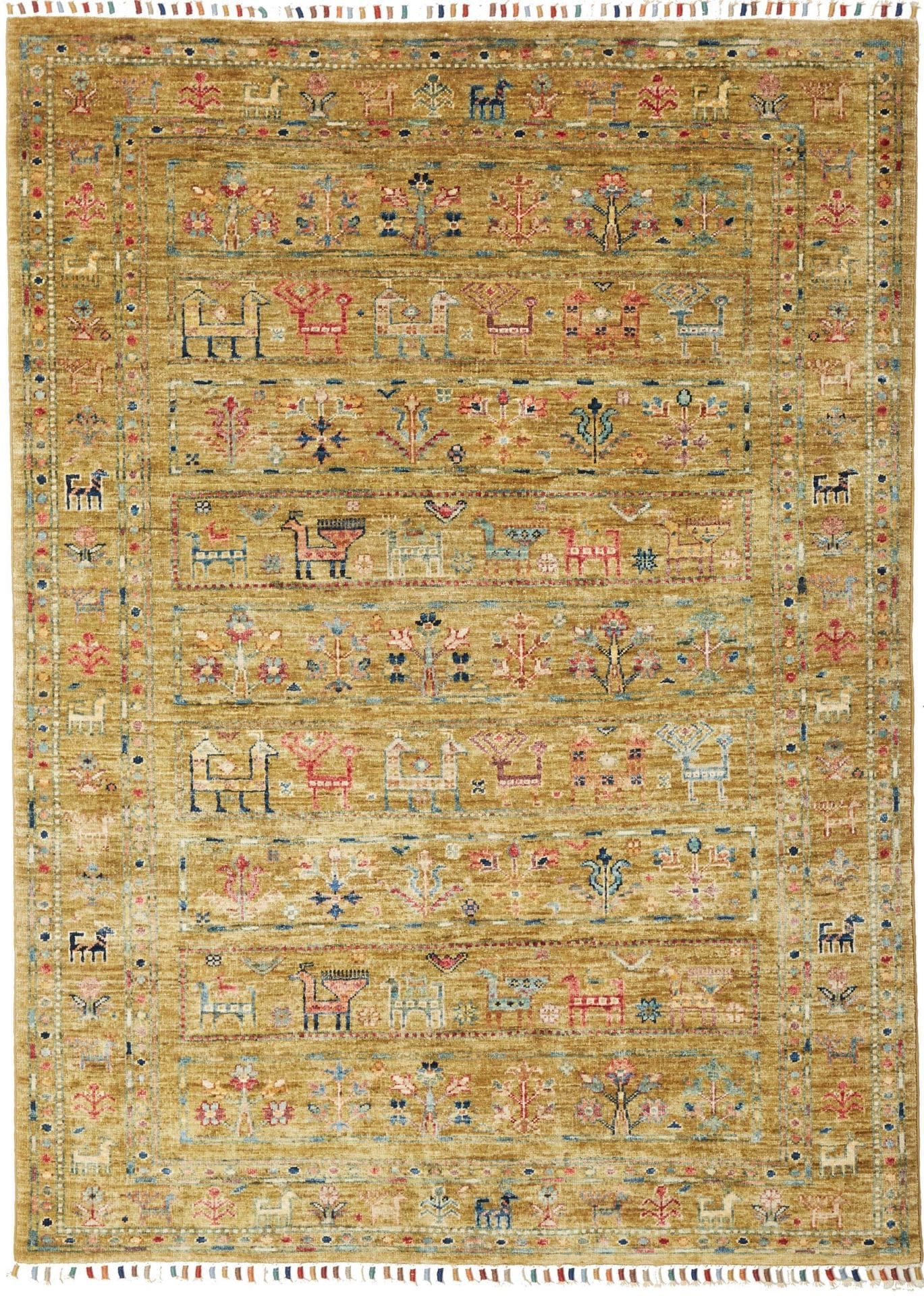 Samarkand Orientteppich 128 x 172cm, handgeknüpft, Schurwolle