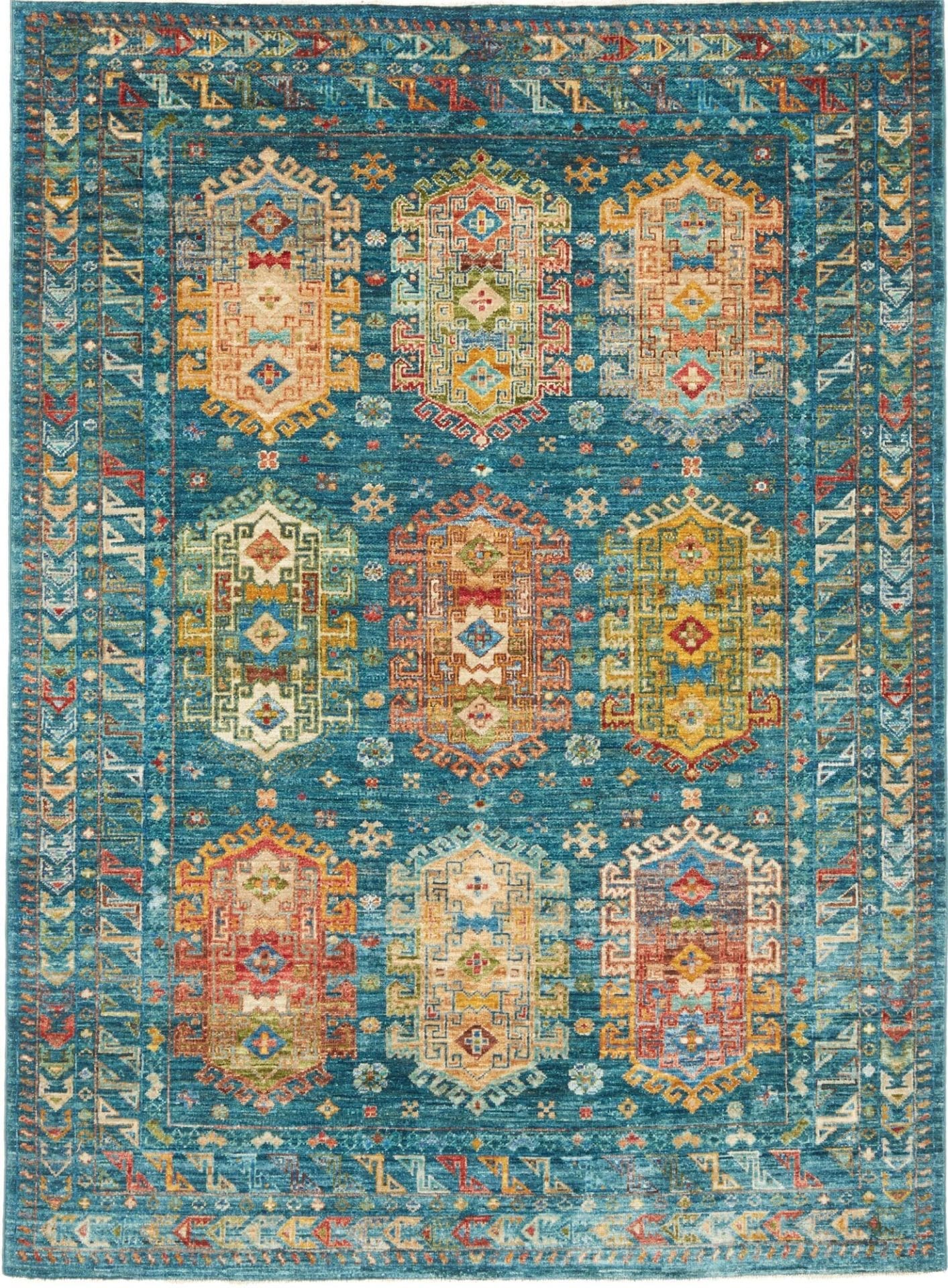 Samarkand Orientteppich 148 x 200cm, handgeknüpft, Wolle