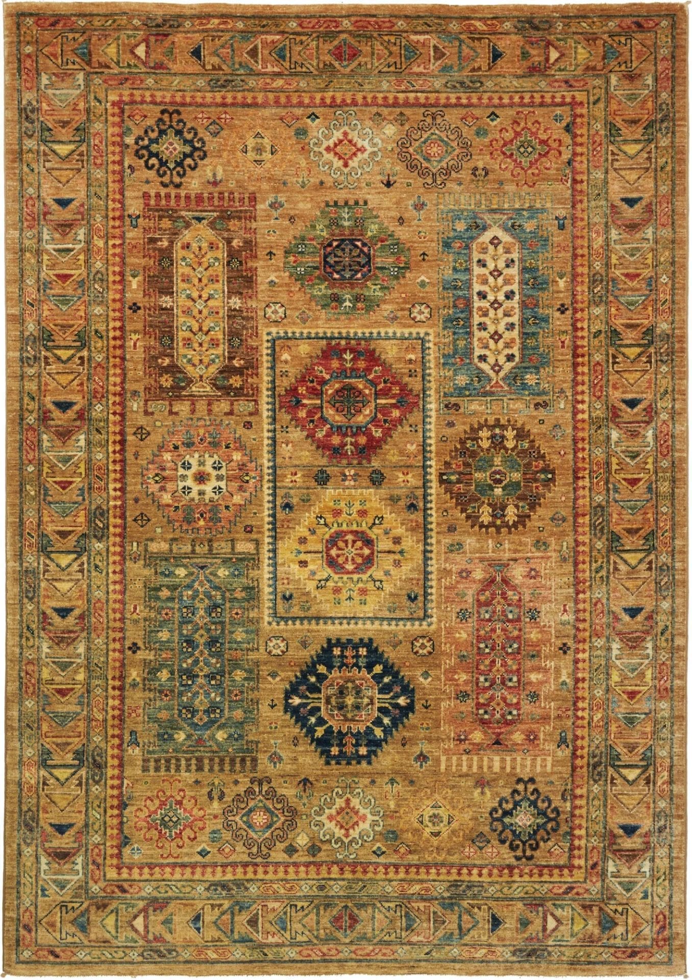 Samarkand Orientteppich 149 x 211cm, farbenfrohes Muster, handgeknüpft