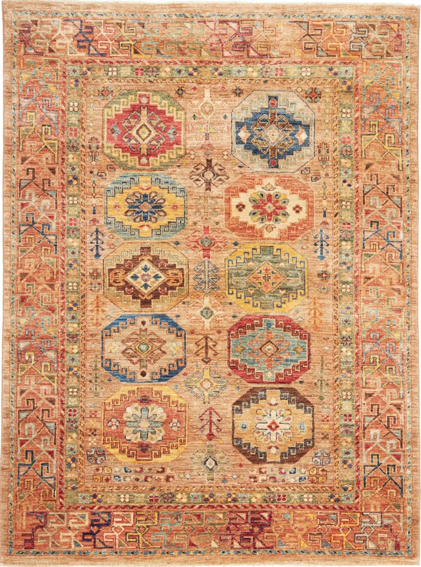 Samarkand Orientteppich 150 x 199cm, Handgeknüpft, Schurwolle