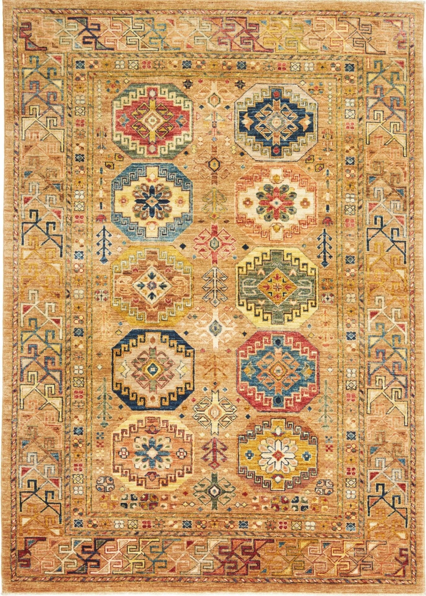 Samarkand Orientteppich 150 x 211 cm, handgeknüpft, Schurwolle