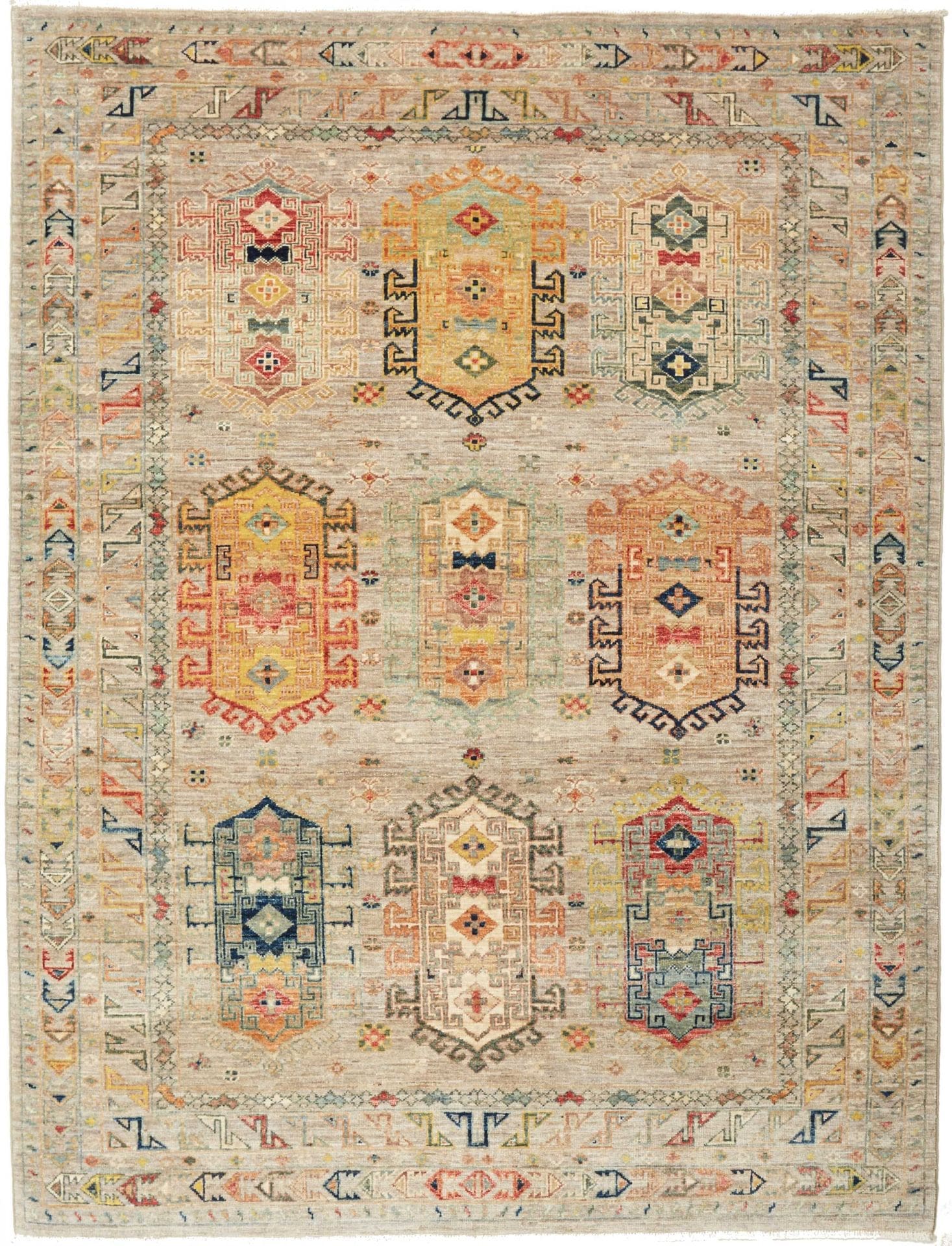 Samarkand Orientteppich 151 x 195cm, handgeknüpft, Schurwolle