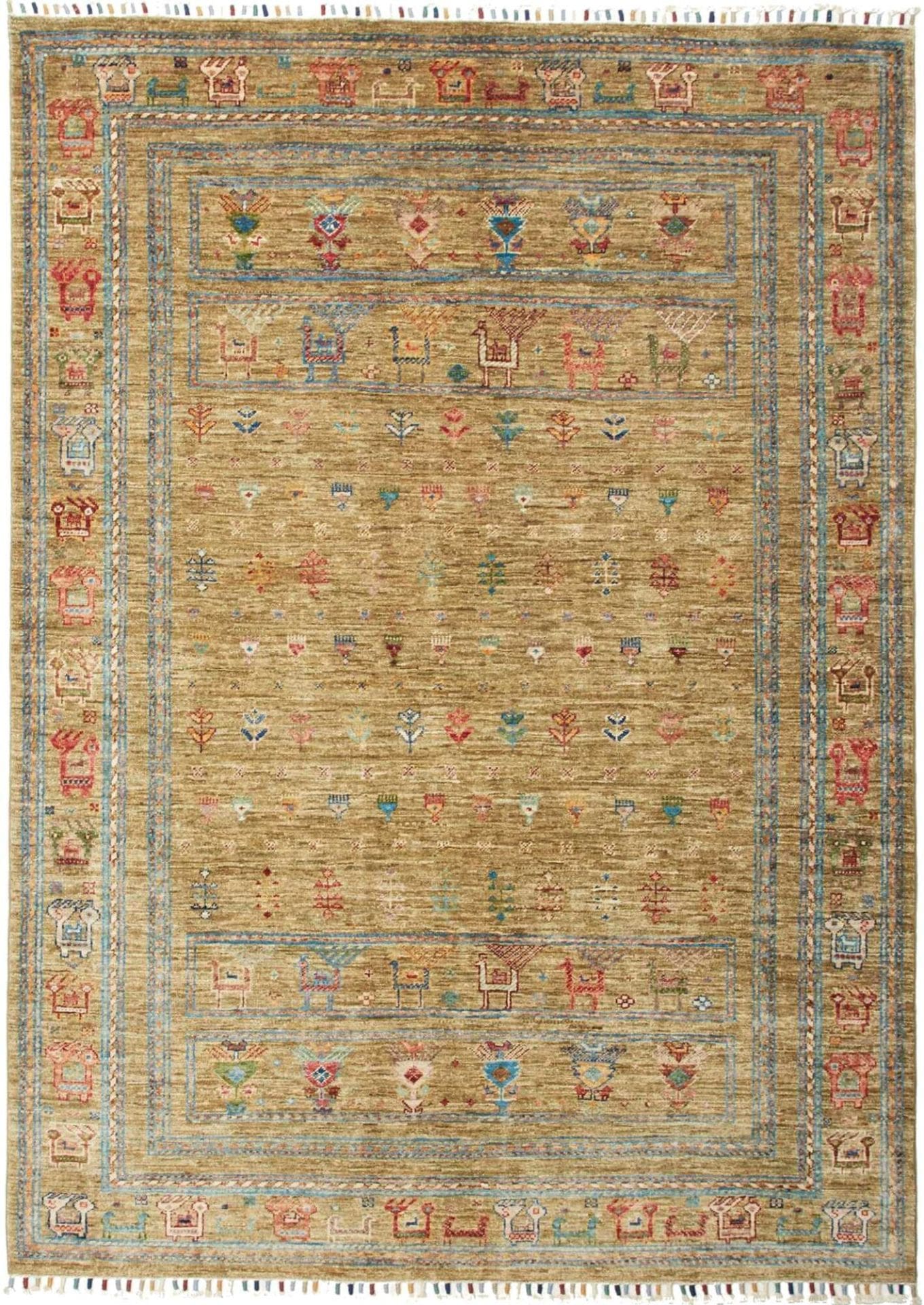 Samarkand Orientteppich 151 x 207cm, Wolle, handgeknüpft