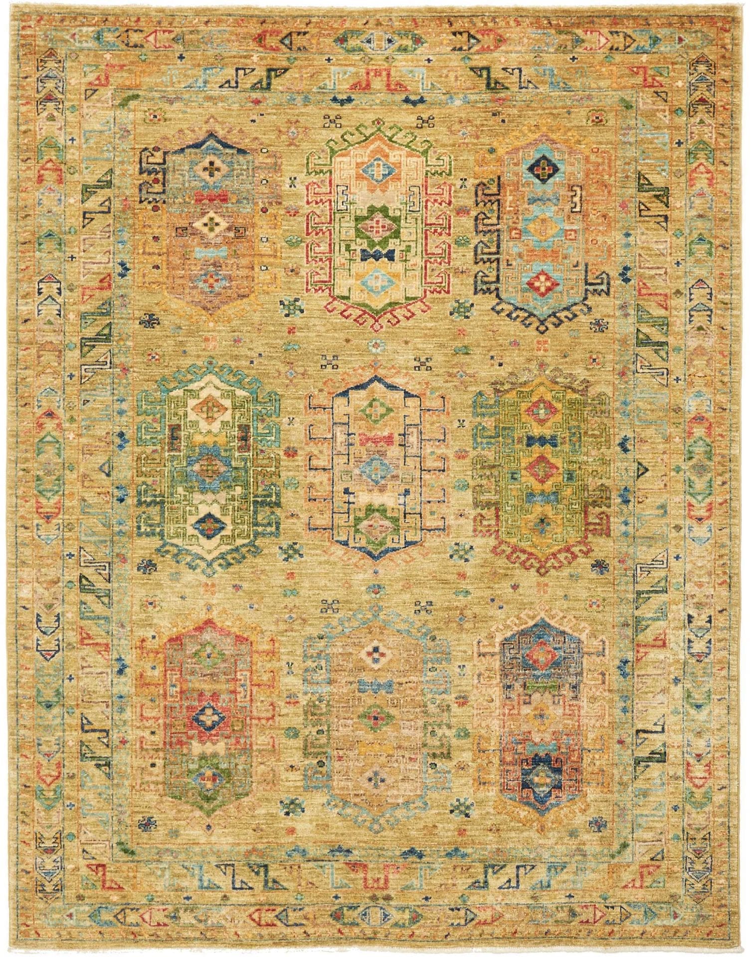 Samarkand Orientteppich 153 x 191 cm, handgeknüpft, Wolle, bunt