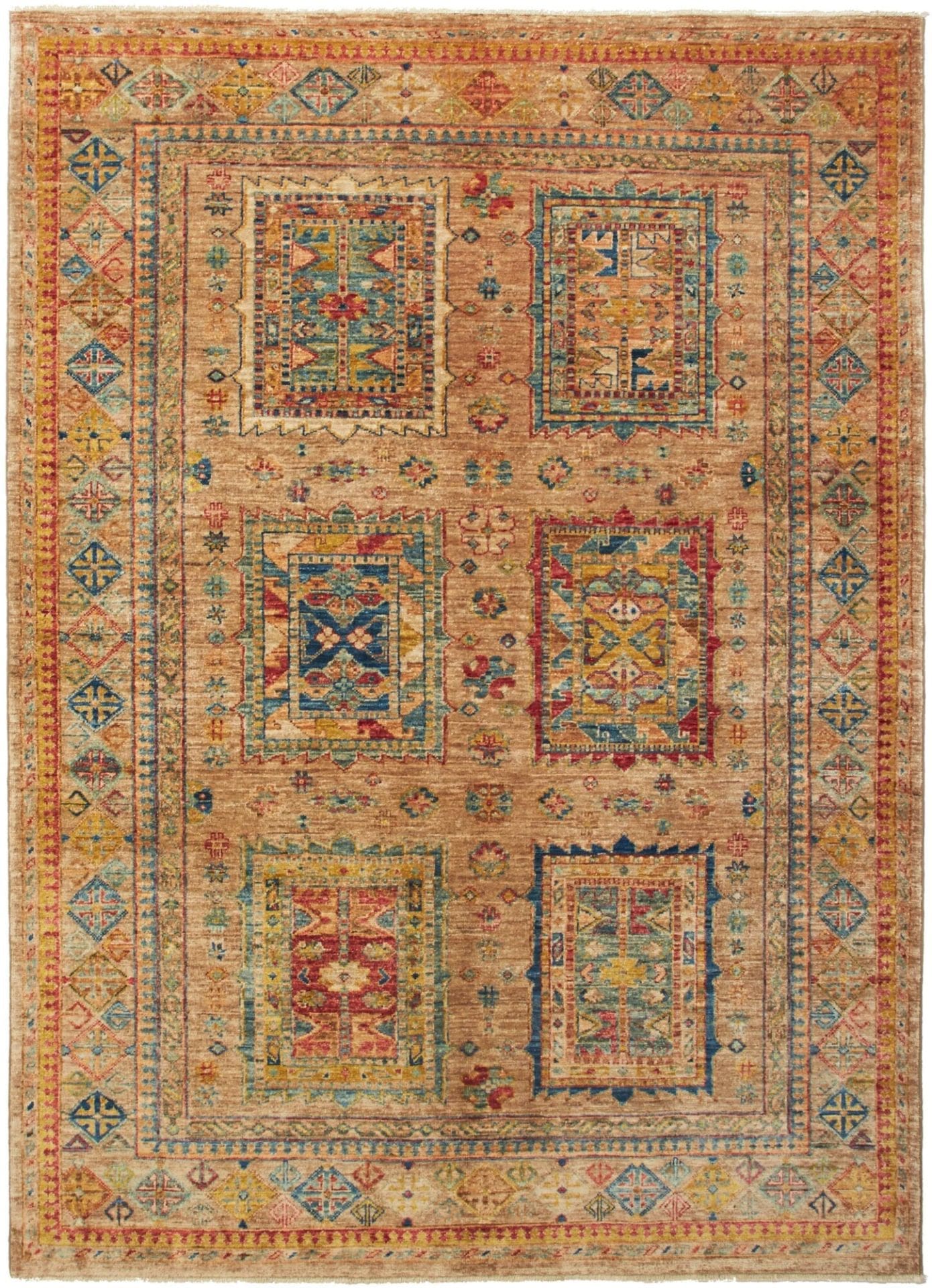 Samarkand Orientteppich 154 x 208cm, handgeknüpft, Wolle