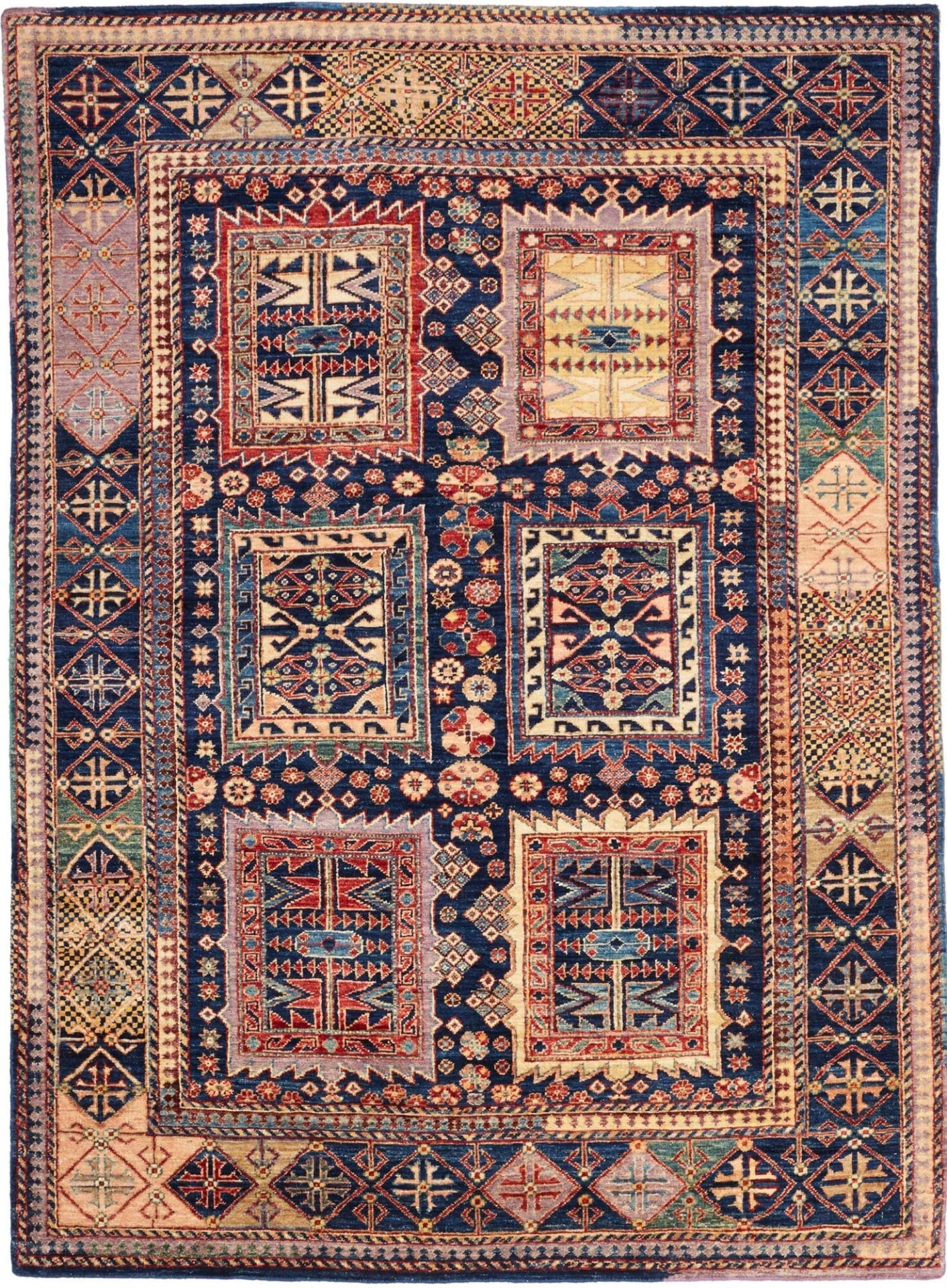 Samarkand Orientteppich 159 x 210cm, Schurwolle, handgeknüpft