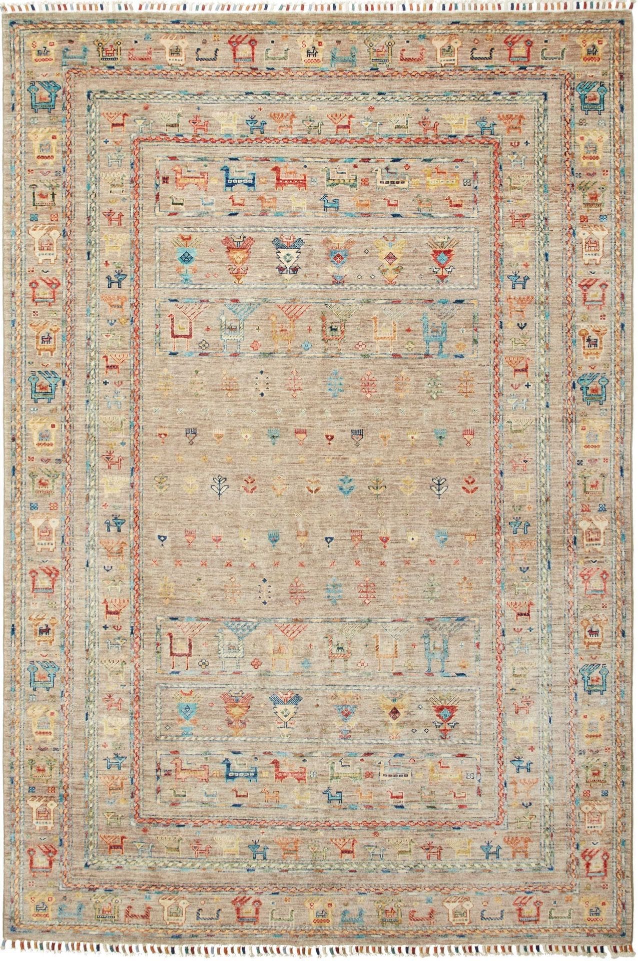 Samarkand Orientteppich 163 x 239cm – handgeknüpft, Schurwolle
