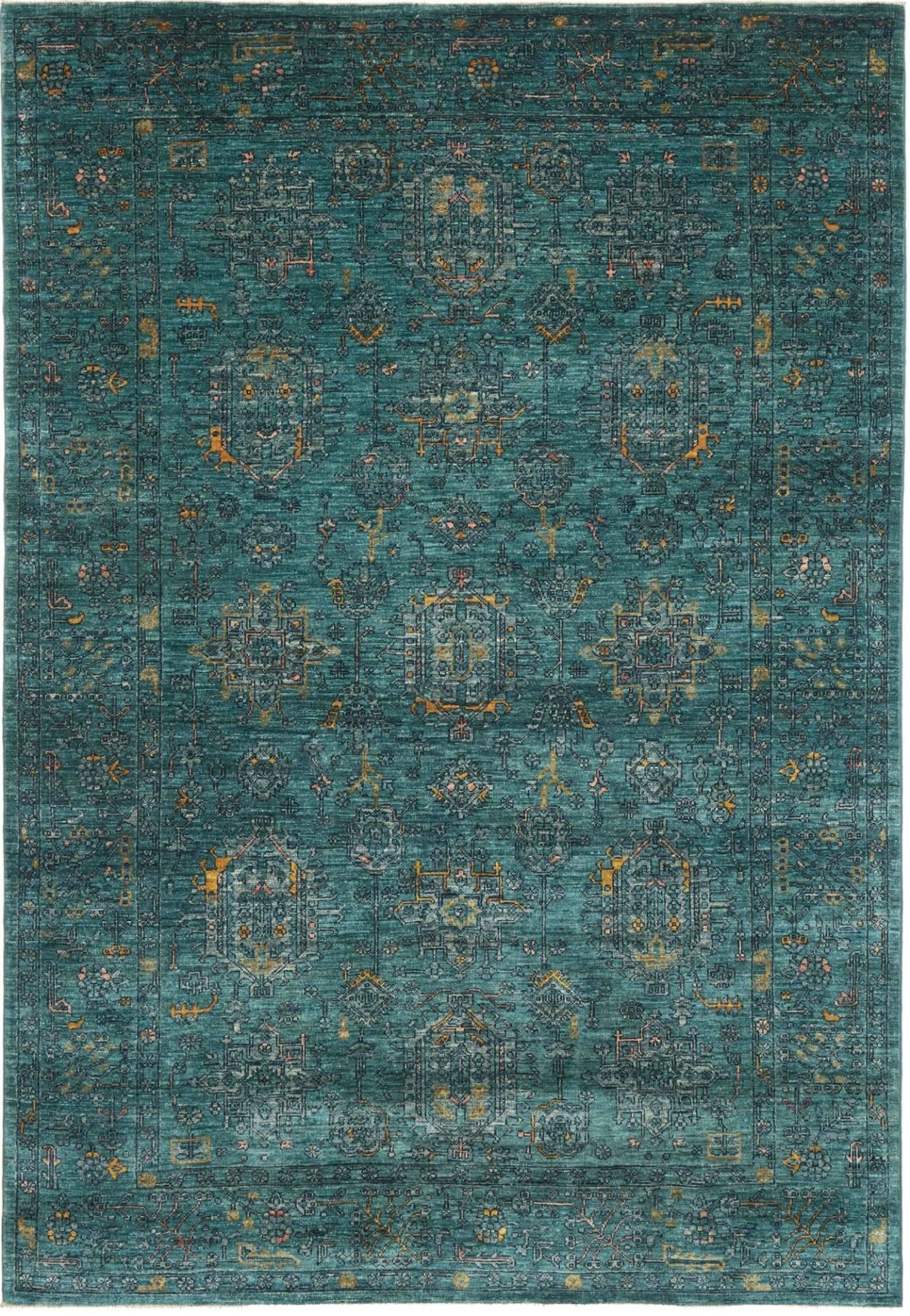 Samarkand Orientteppich 169 x 239 cm, handgeknüpft, Schurwolle