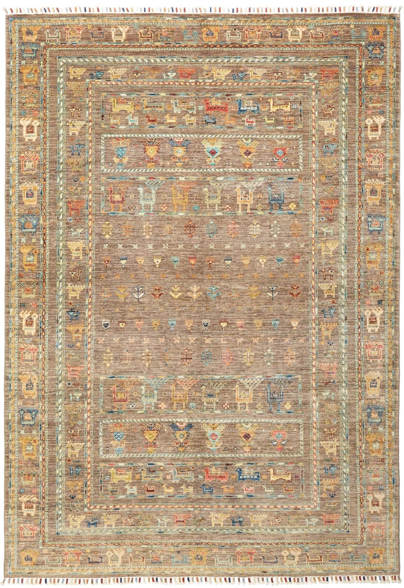 Samarkand Orientteppich 169 x 240cm, Schurwolle, handgeknüpft