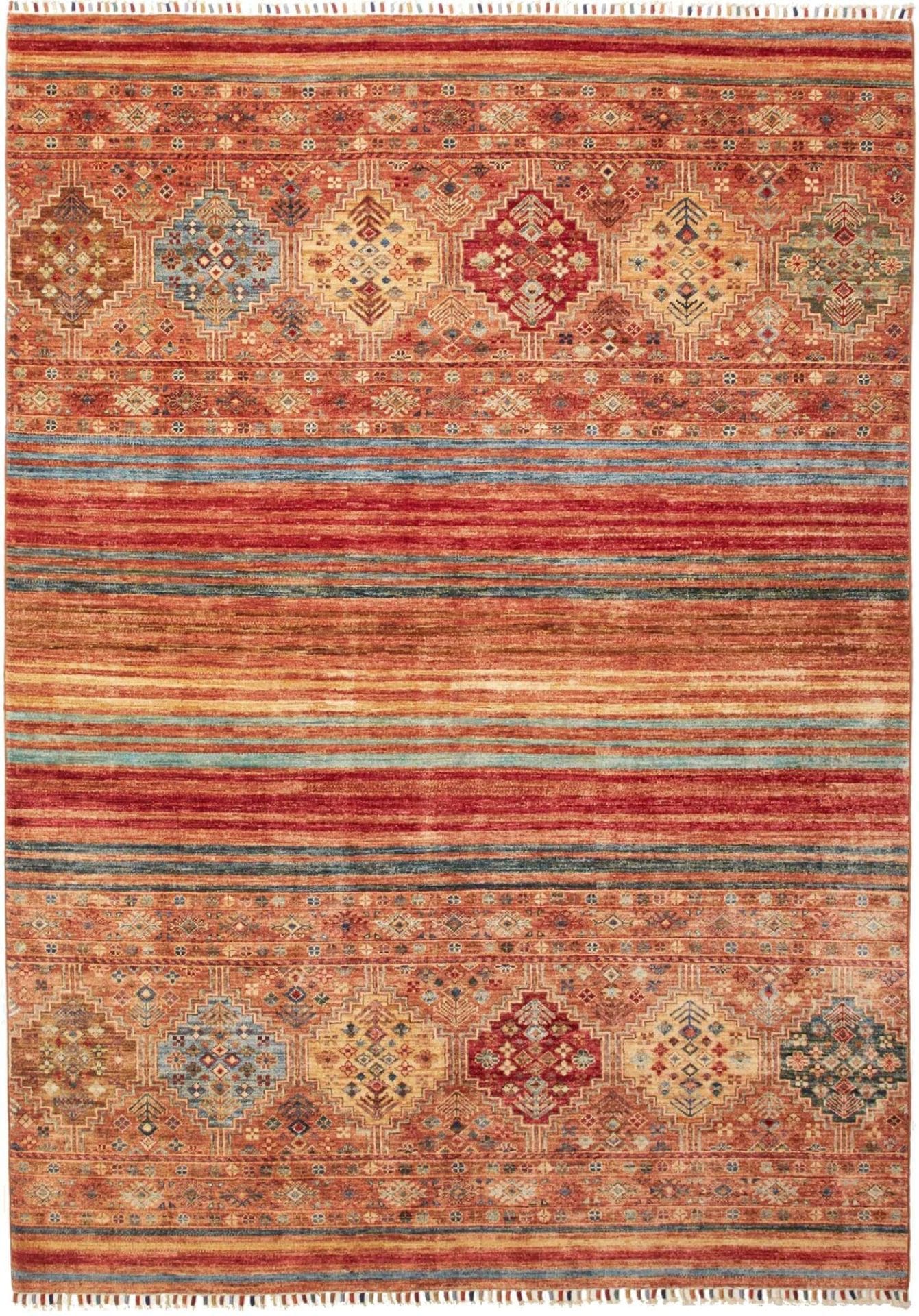 Samarkand Orientteppich 170 x 237 cm, handgeknüpft, Schurwolle