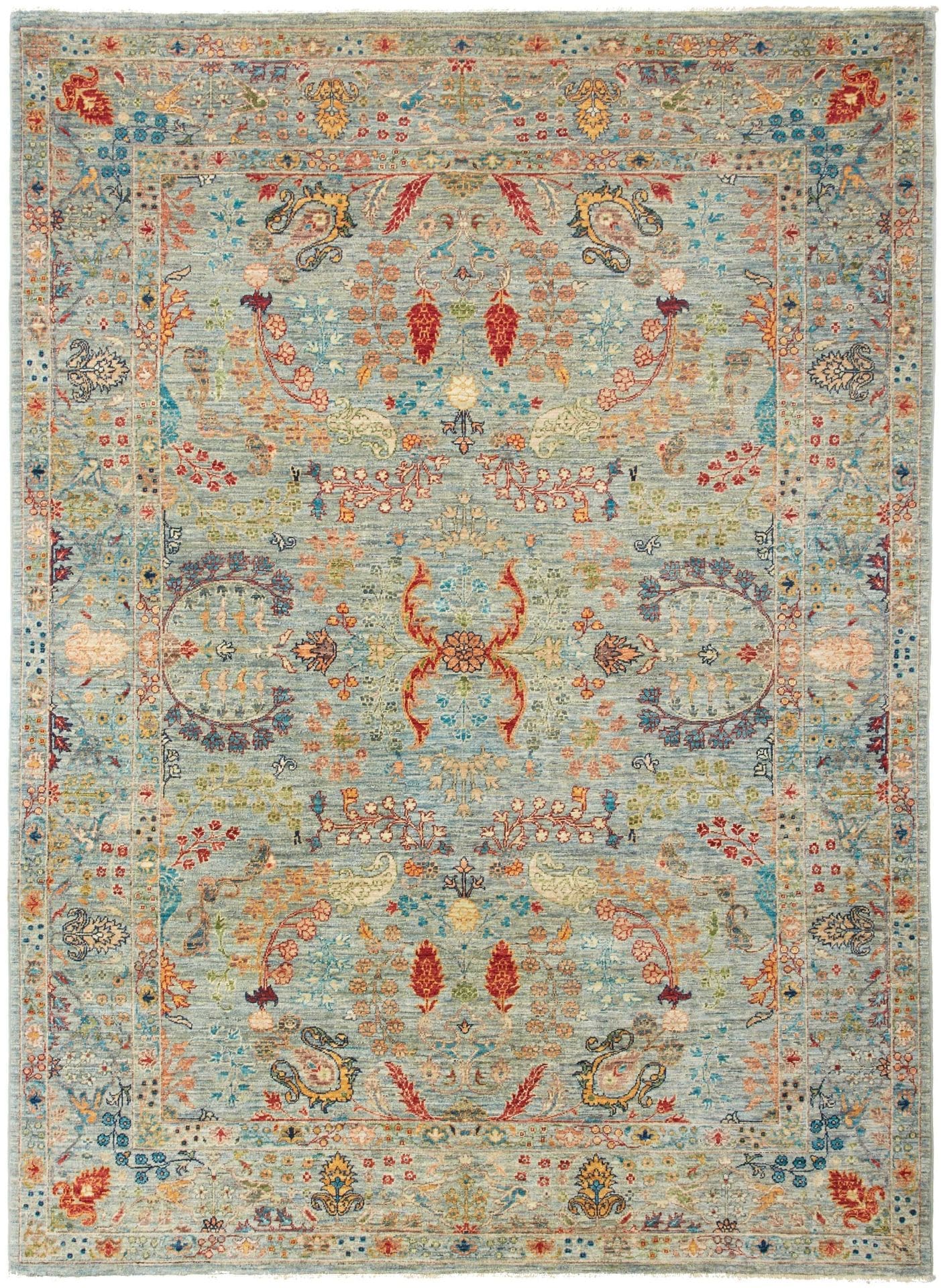 Samarkand Orientteppich 171 x 230cm, handgeknüpft, Wolle, bunt