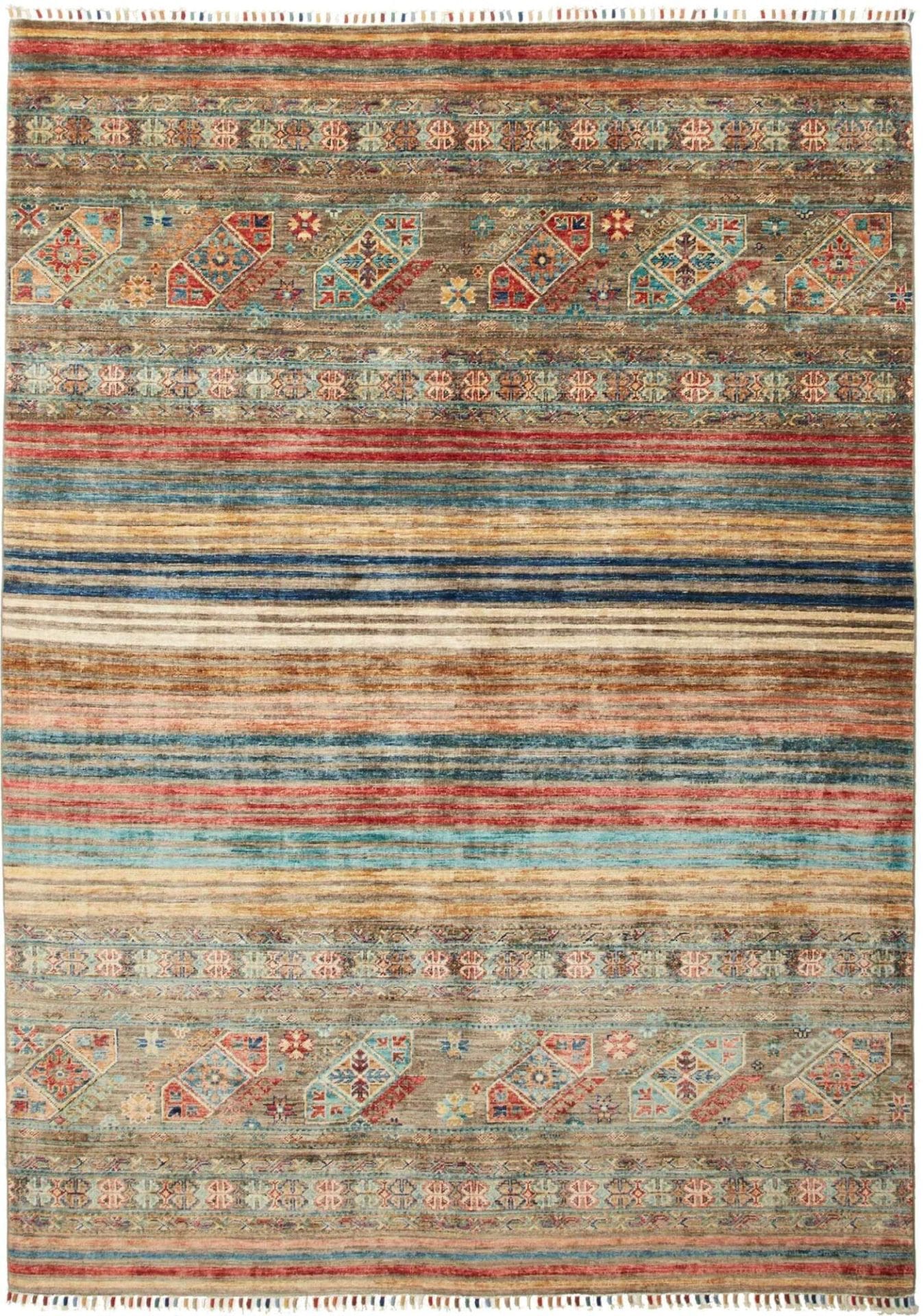 Samarkand Orientteppich 171 x 232cm aus Schurwolle, handgeknüpft