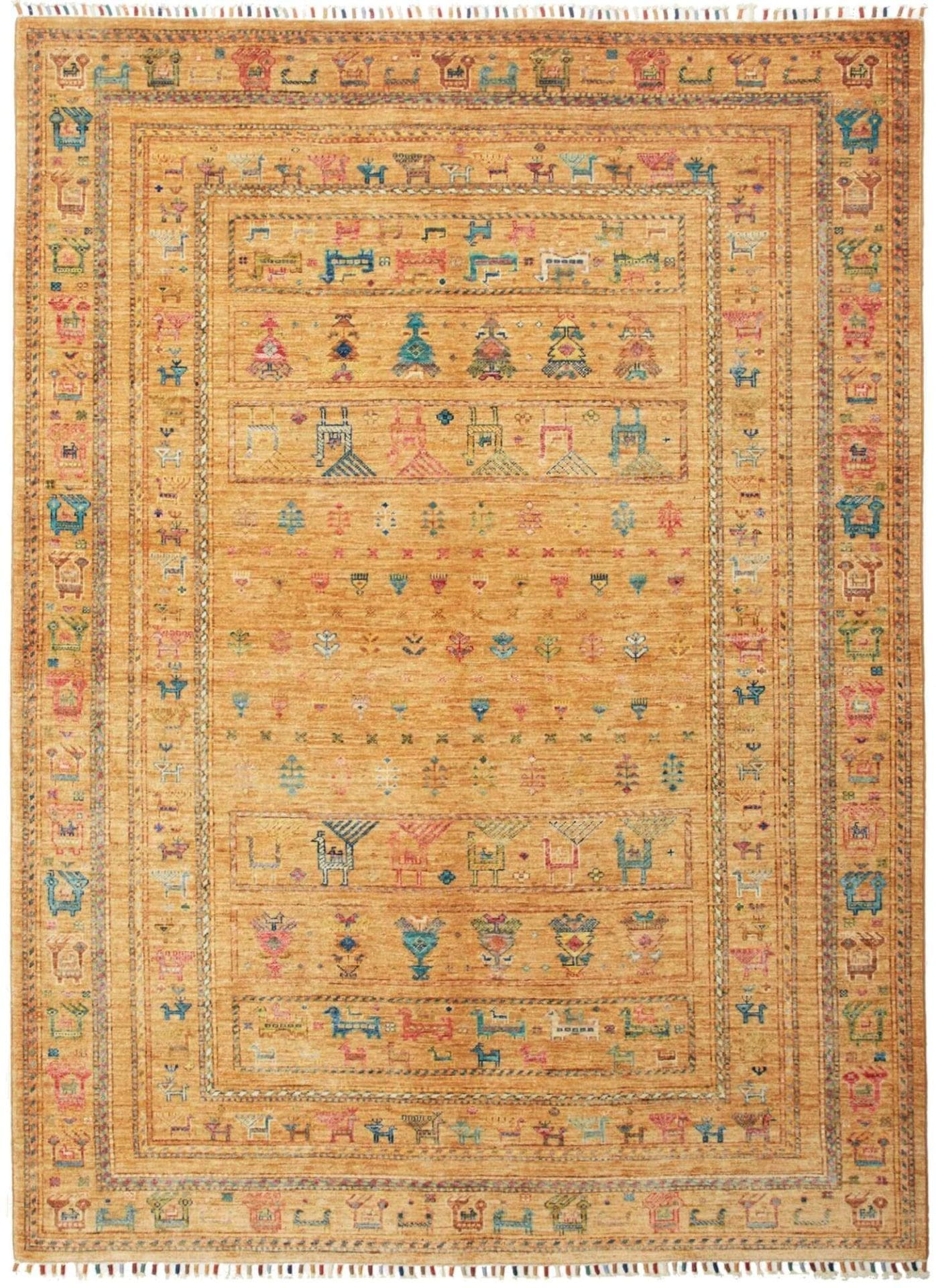 Samarkand Orientteppich 173 x 230cm, handgeknüpft, Schurwolle