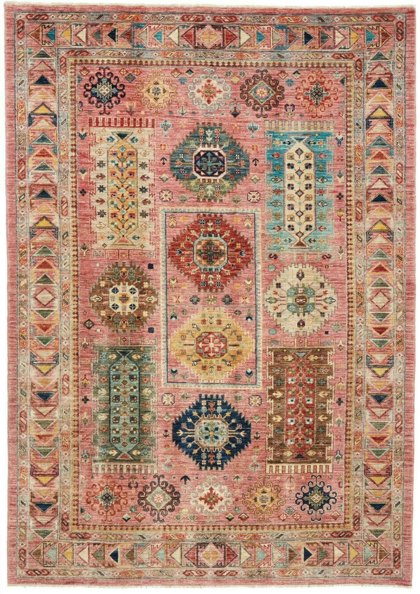 Samarkand Orientteppich 174 x 242 cm, Schurwolle, handgeknüpft