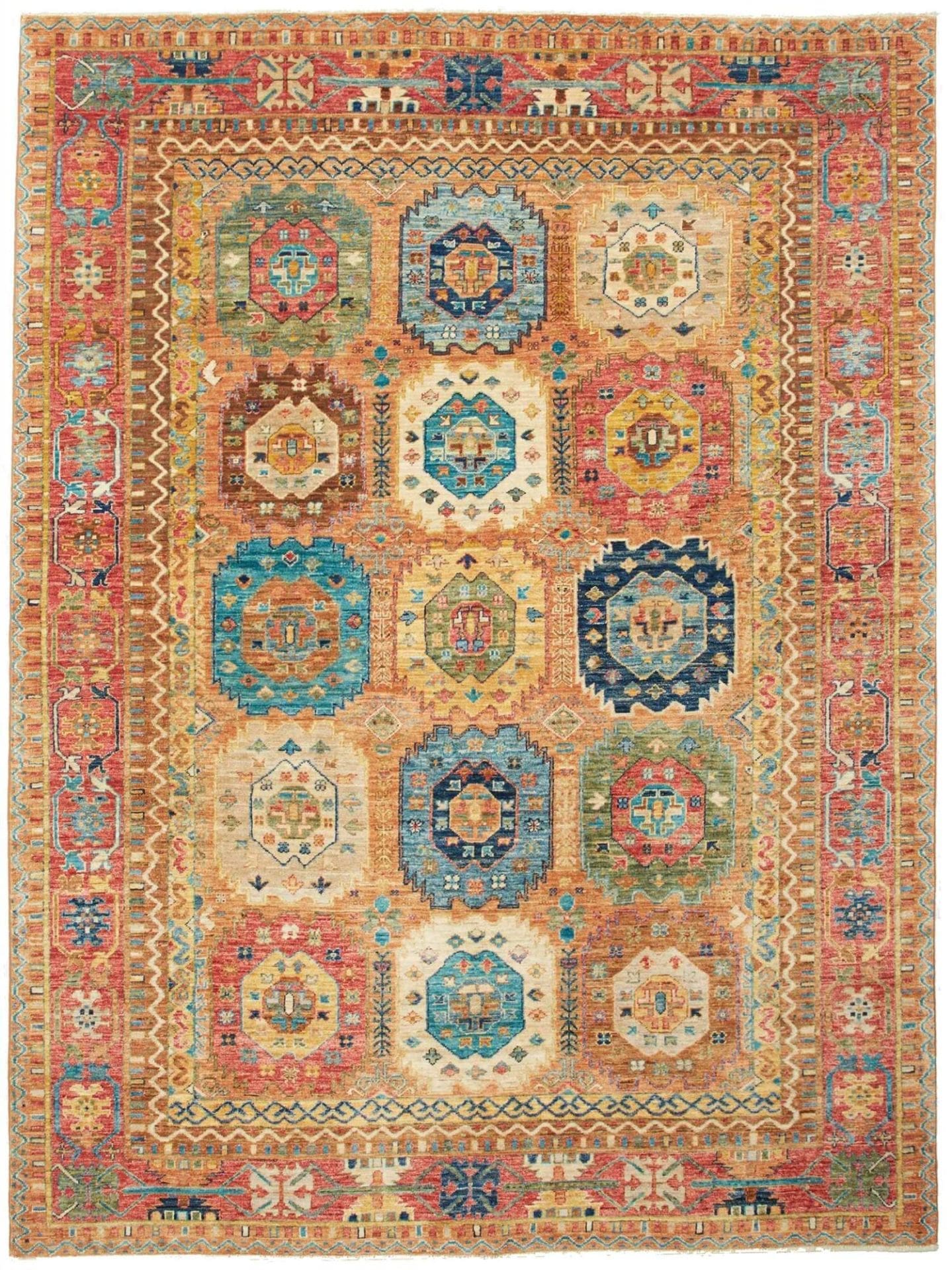 Samarkand Orientteppich 175 x 233cm, handgeknüpft, Schurwolle