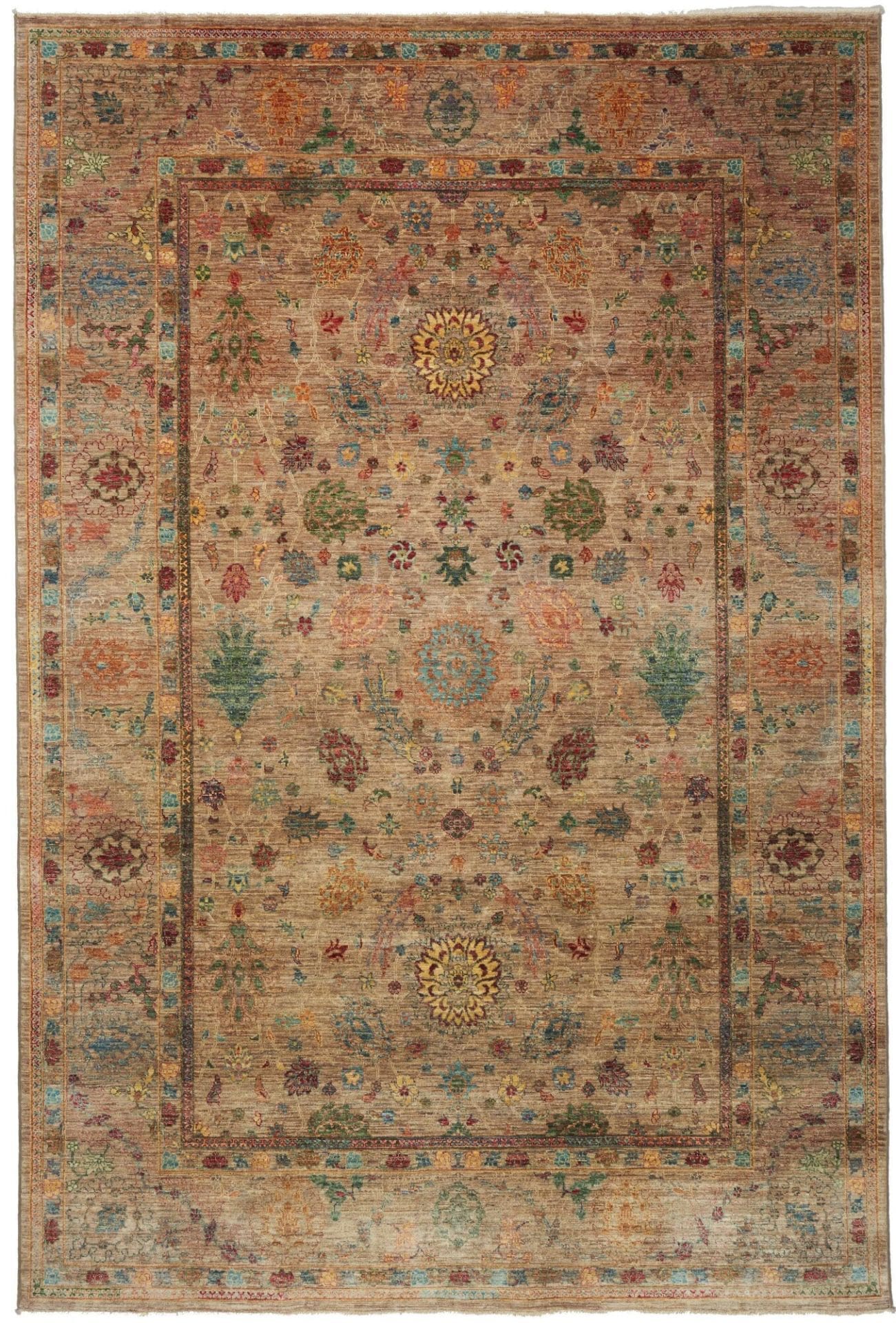 Samarkand Orientteppich 203 x 298 cm, handgeknüpft, Schurwolle