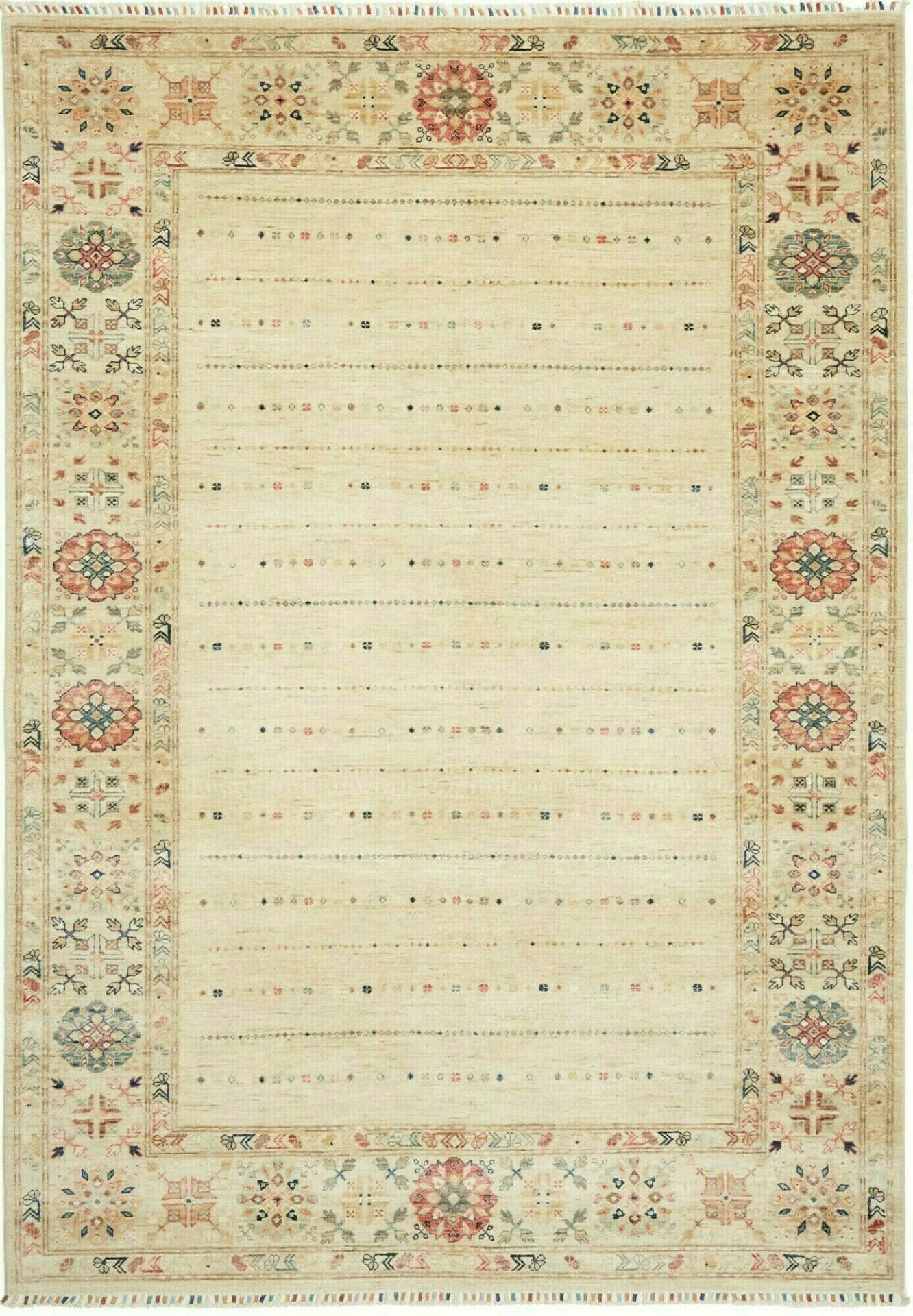 Samarkand Orientteppich 206 x 290 cm, Schurwolle, handgeknüpft