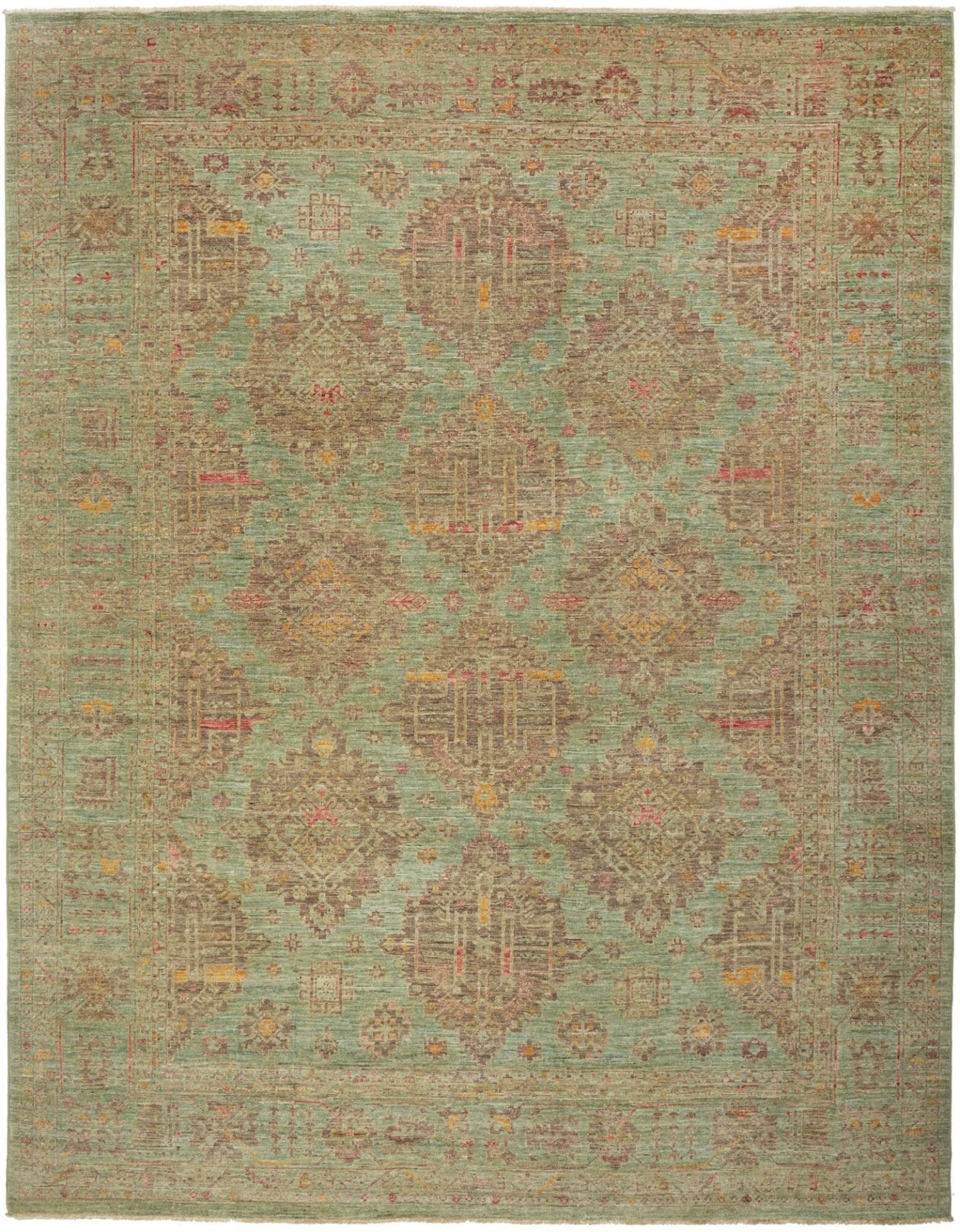 Samarkand Orientteppich 241 x 310cm, handgeknüpft, Wolle, bunt