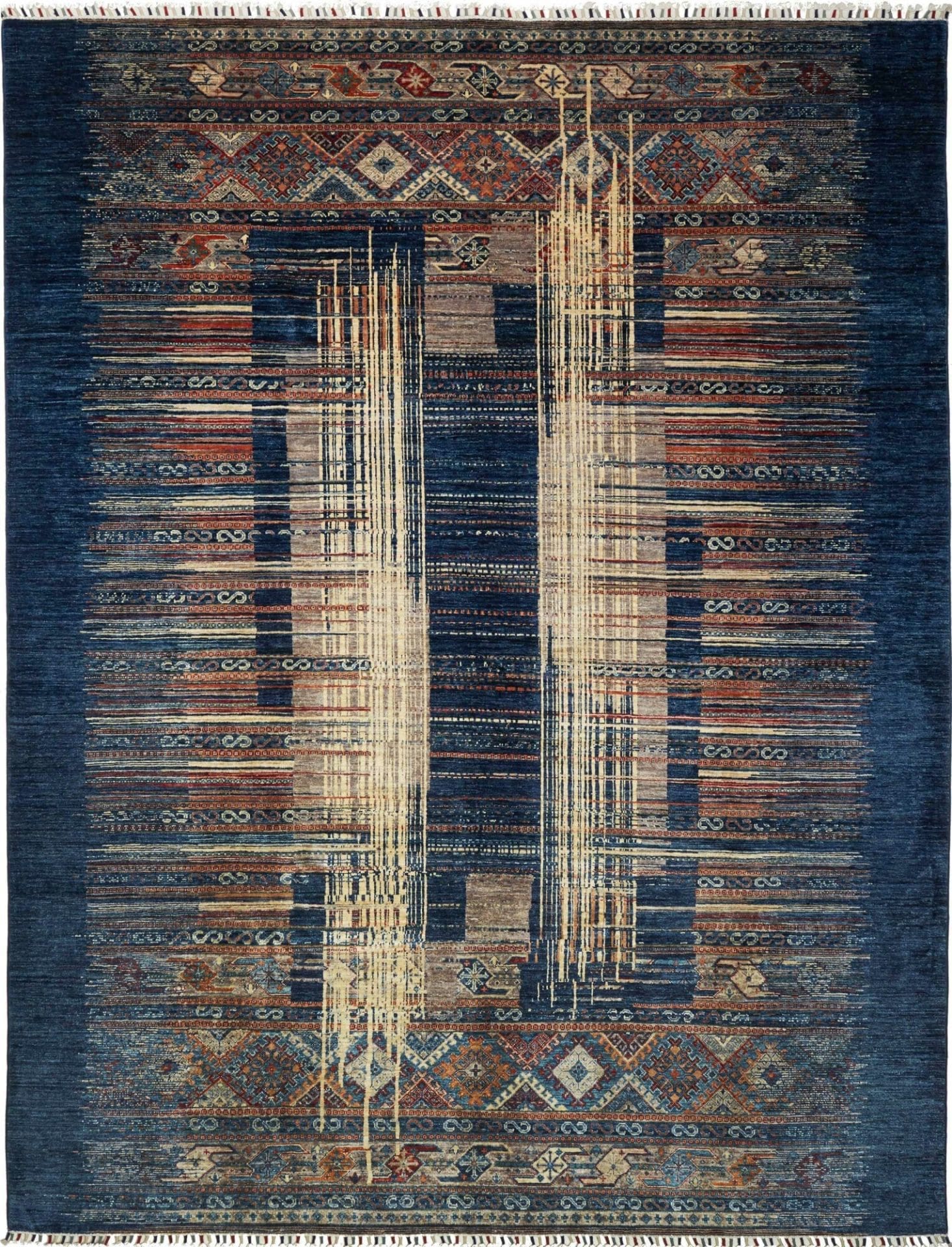 Samarkand Orientteppich 243 x 309 cm, handgeknüpft, Schurwolle