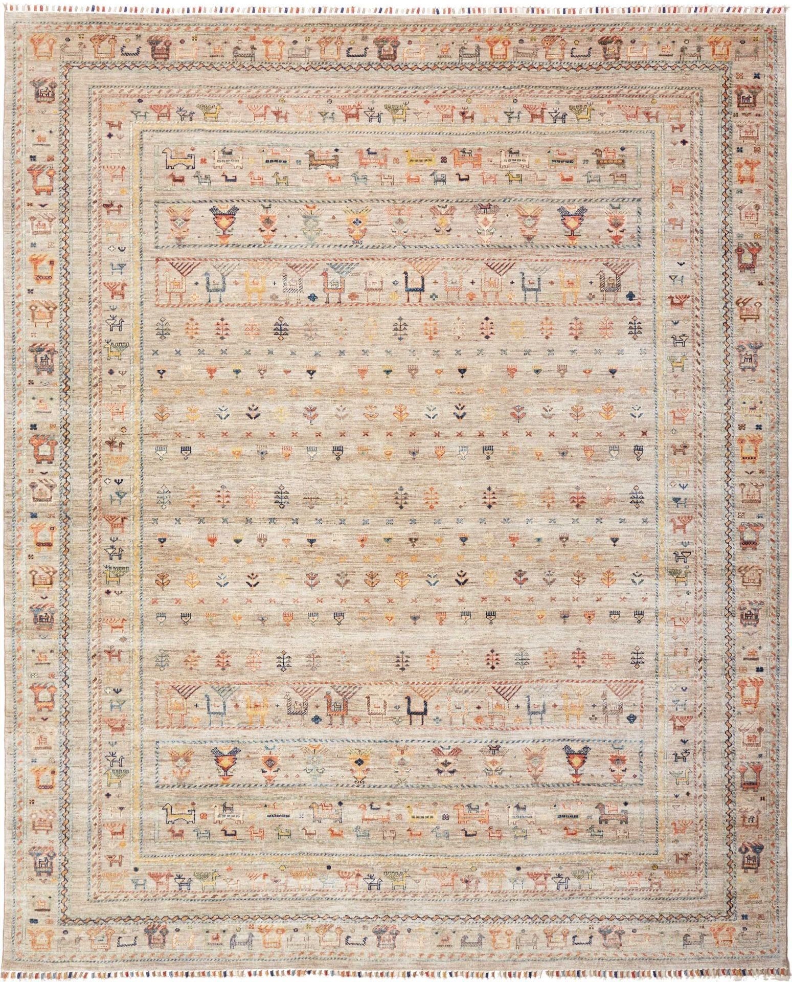 Samarkand Orientteppich 250 x 302cm, handgeknüpft, Wolle