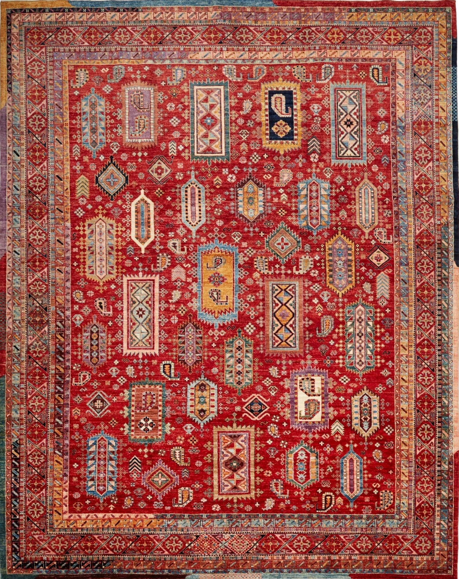 Samarkand Orientteppich 251 x 309cm, handgeknüpft, Schurwolle