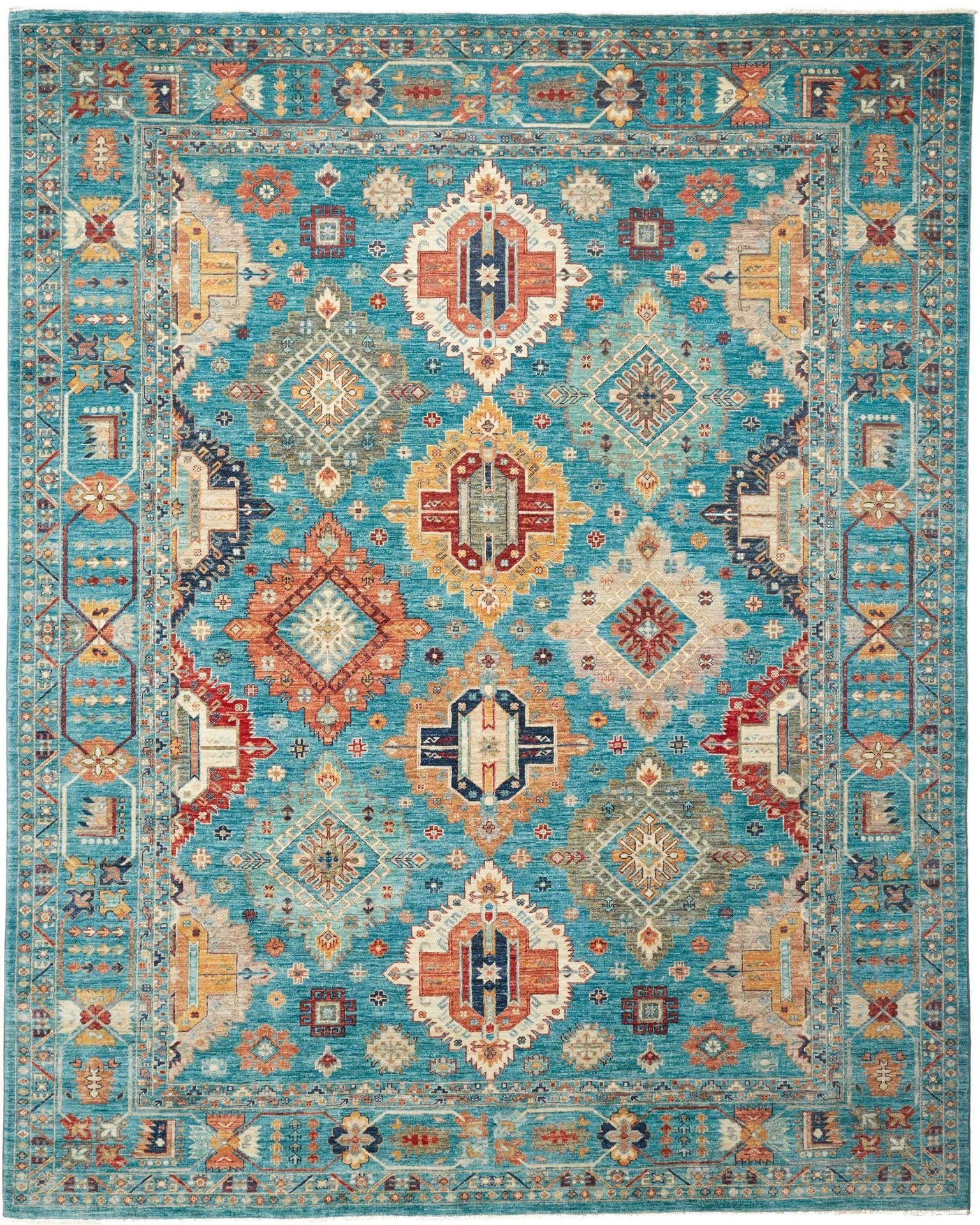 Samarkand Orientteppich 251 x 312cm, handgeknüpft, Wolle