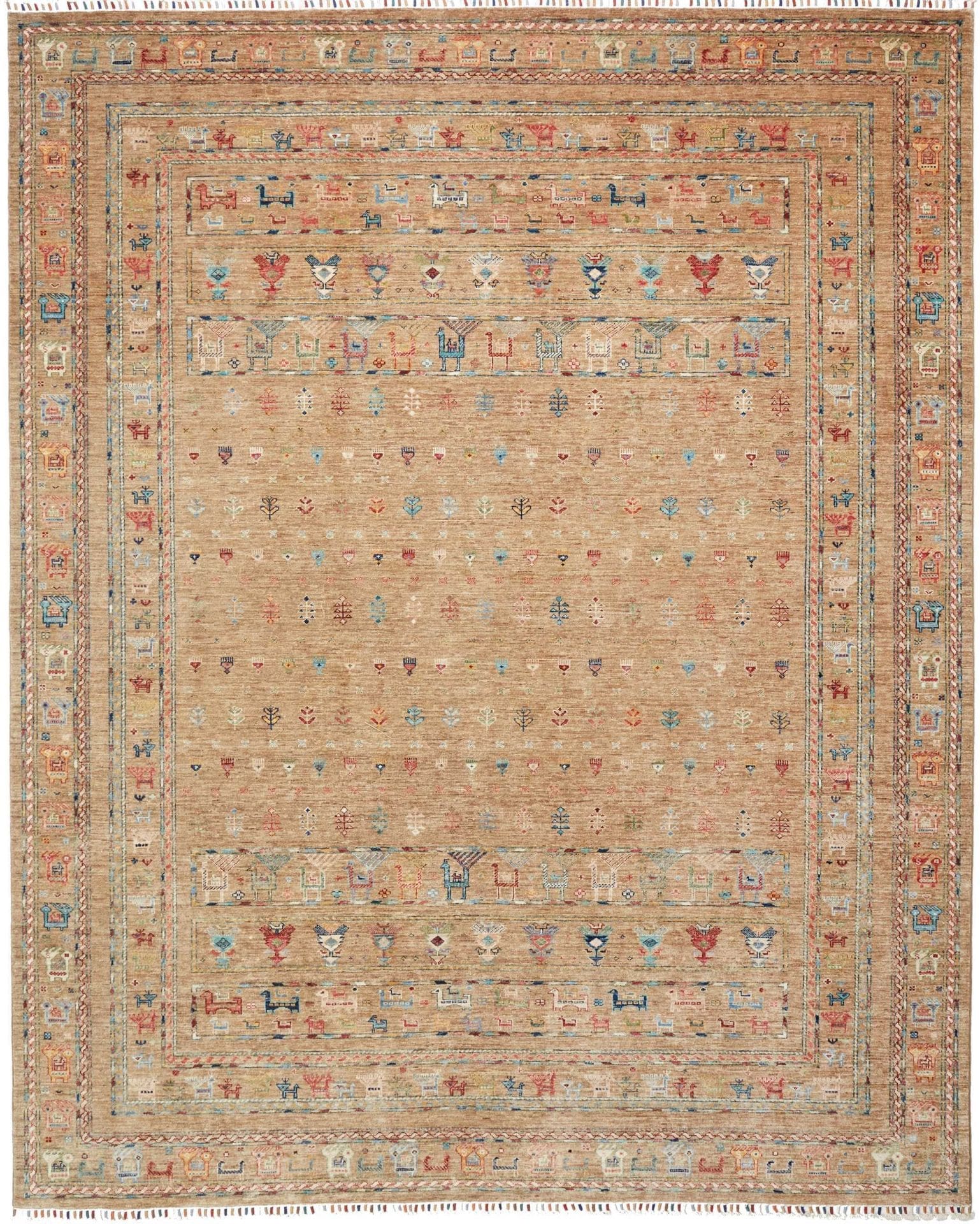 Samarkand Orientteppich 252 x 305cm, handgeknüpft, Wolle