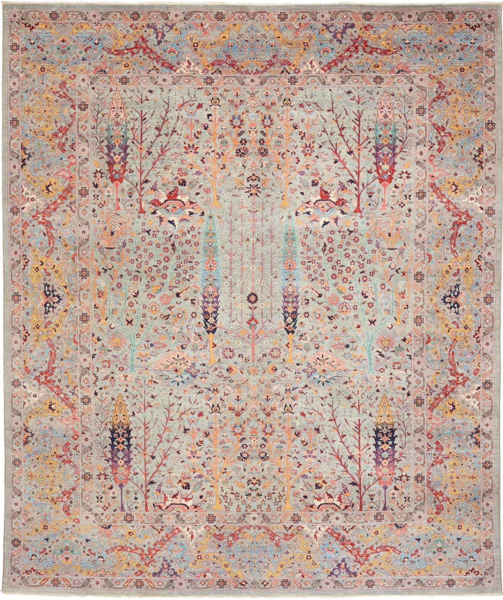 Samarkand Orientteppich 253 x 291cm, handgeknüpft, Schurwolle